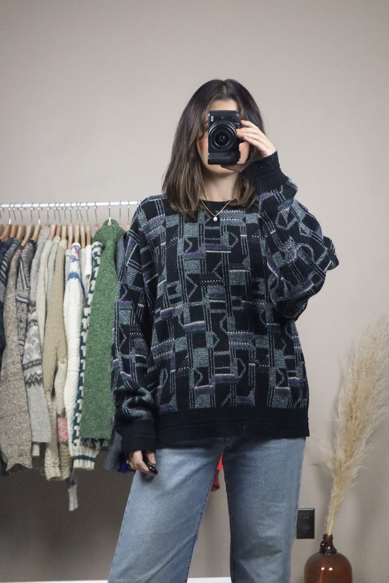 Made in Canada x Vintage x Patterned Sweater (L)