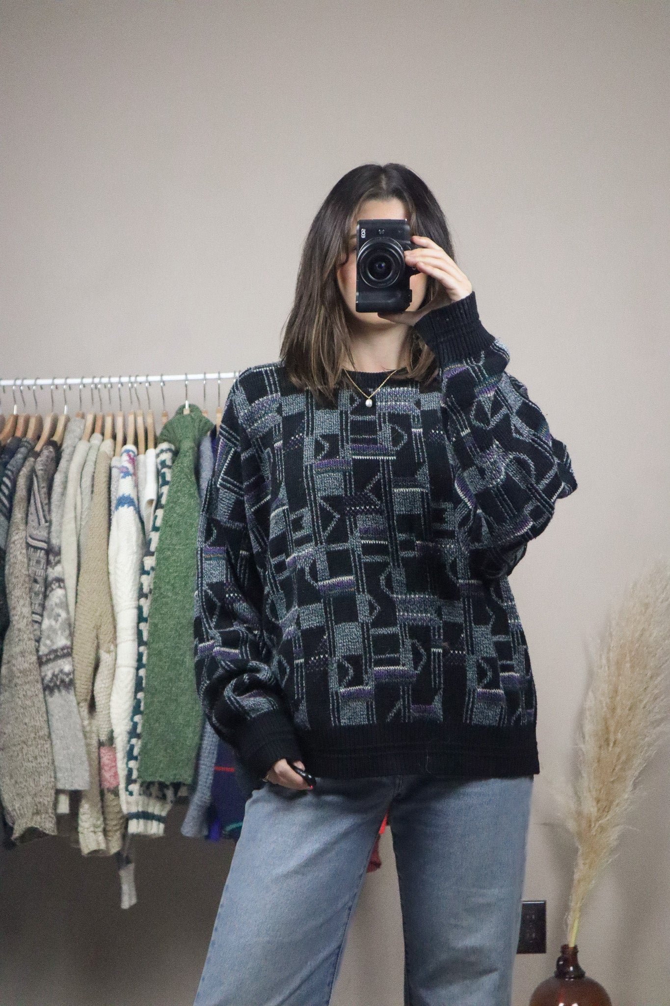 Made in Canada x Vintage x Patterned Sweater (L)