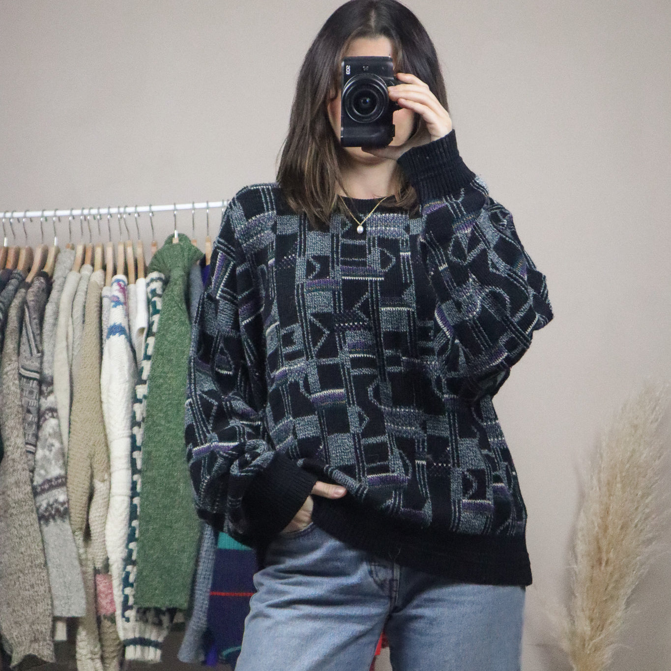 Made in Canada x Vintage x Patterned Sweater (L)