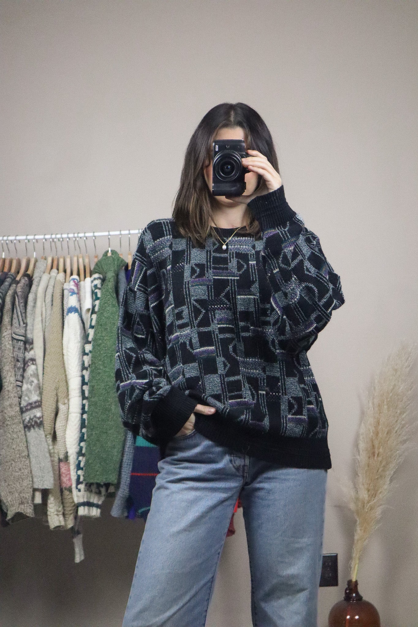 Made in Canada x Vintage x Patterned Sweater (L)