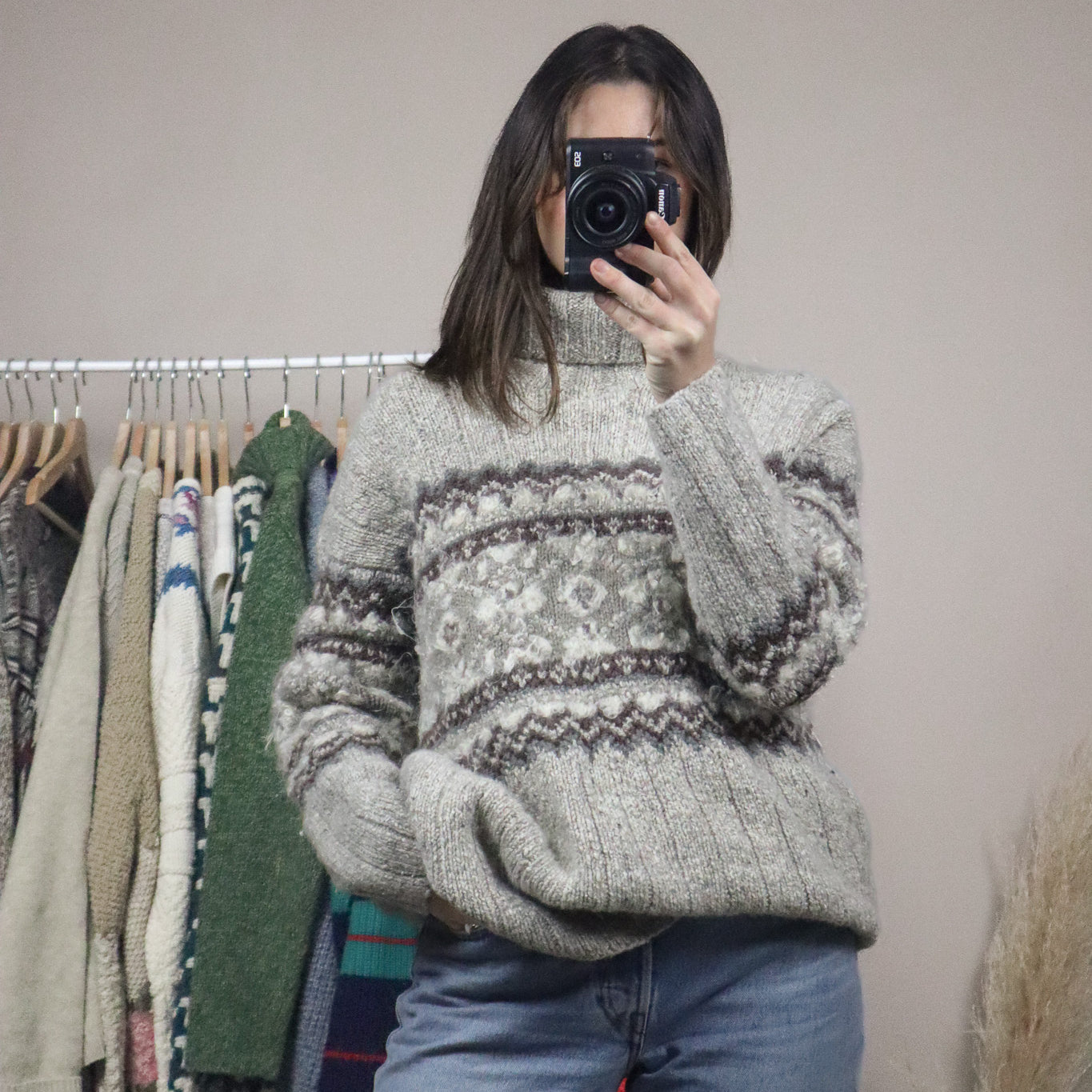 Vintage x Silk & Mohair Blend Turtleneck (M)