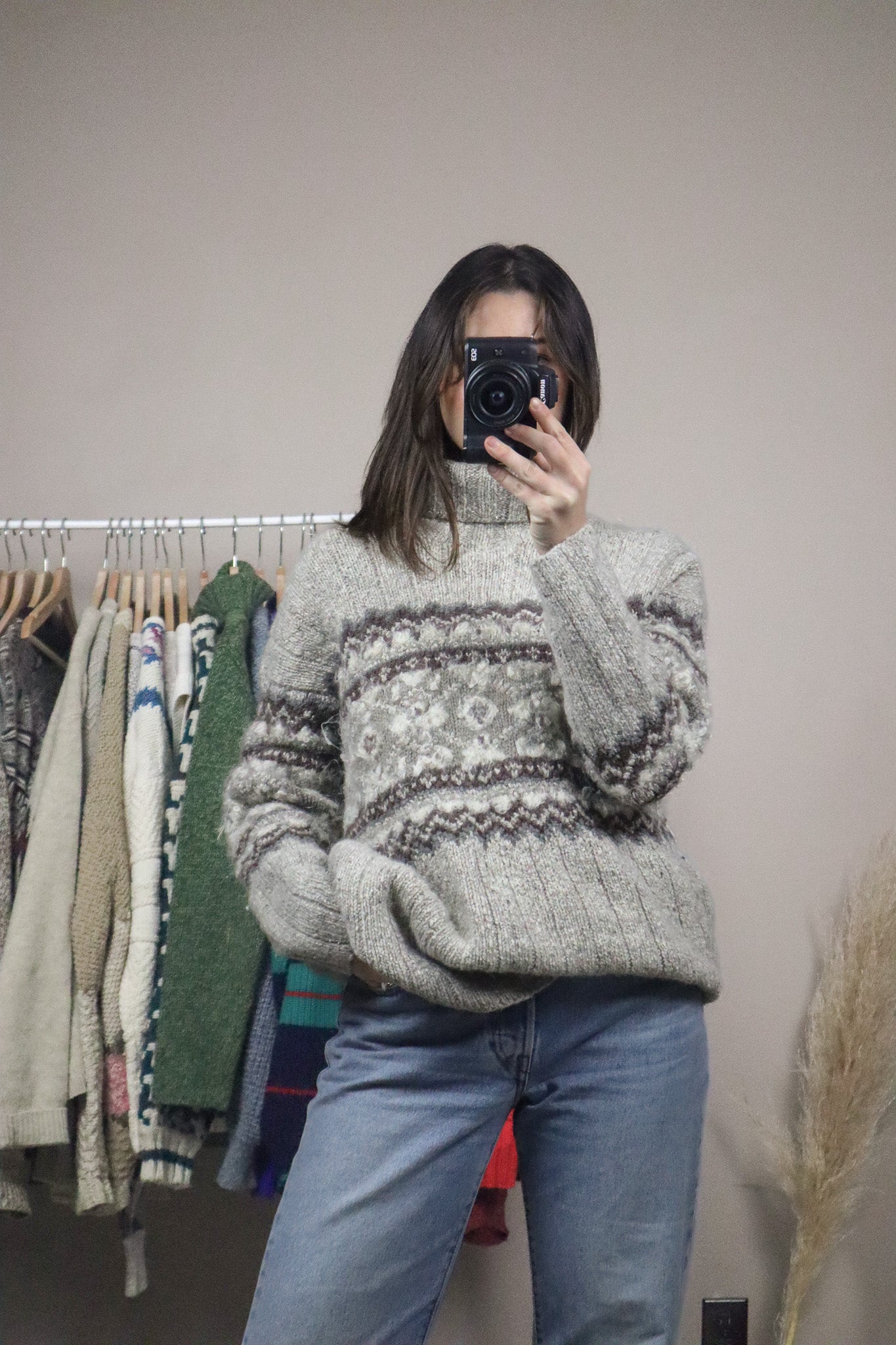 Vintage x Silk & Mohair Blend Turtleneck (M)
