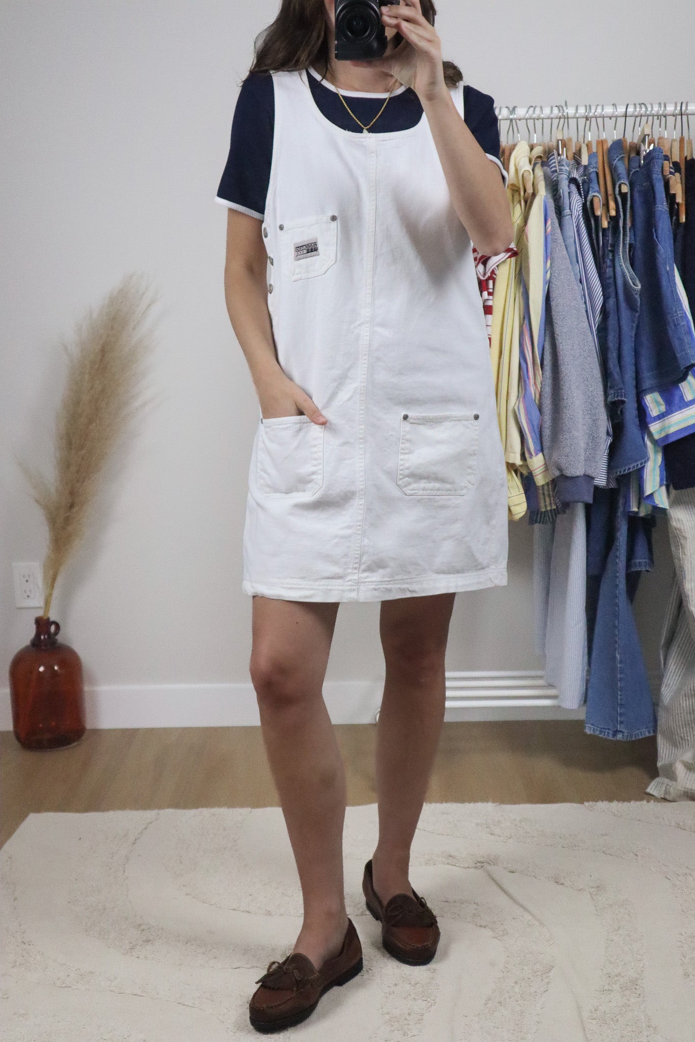 Vintage x Cotton Overall Dress (M)