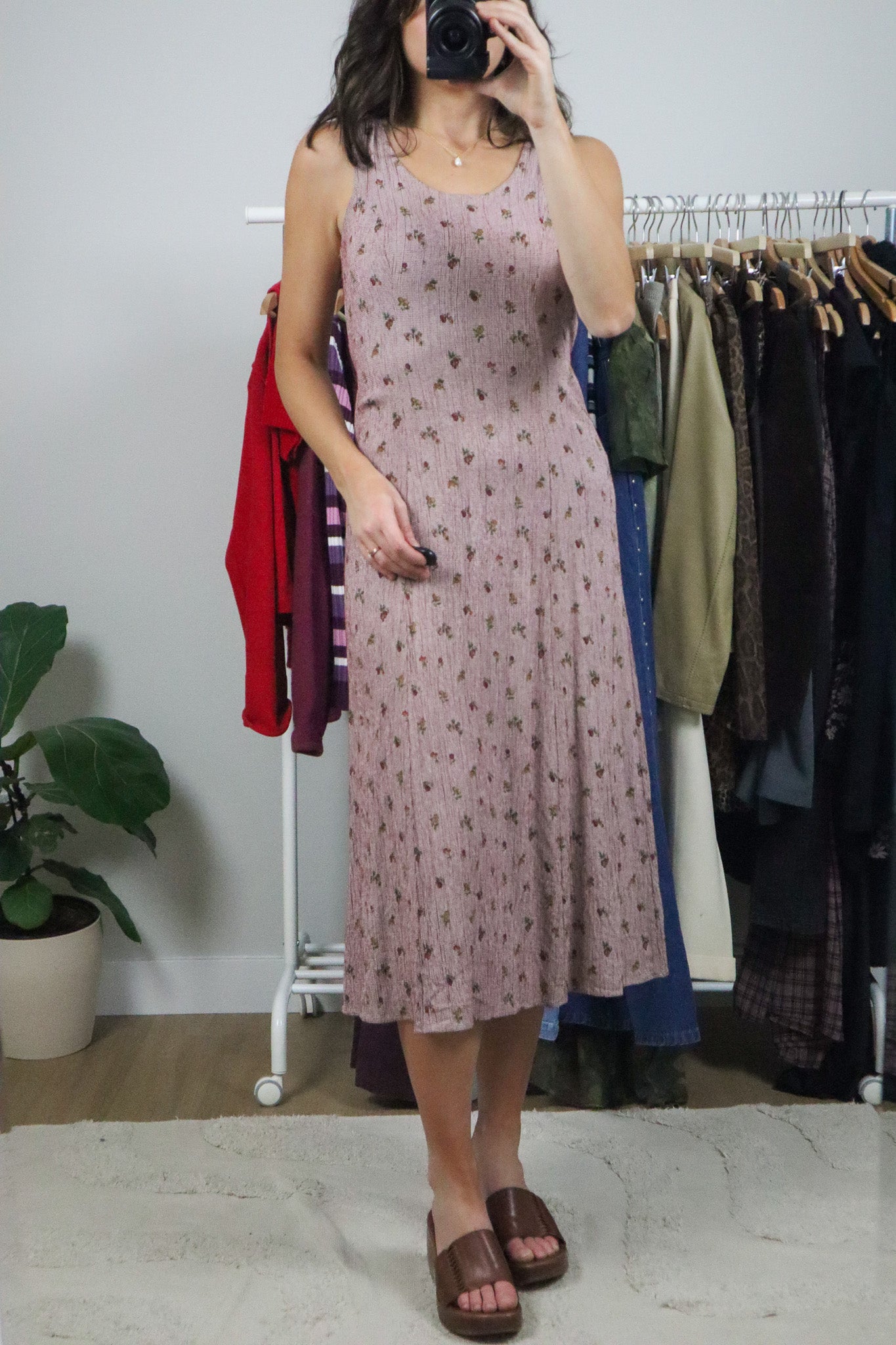 Made in USA x Vintage x Gingham Fruit Maxi Dress (4/6)