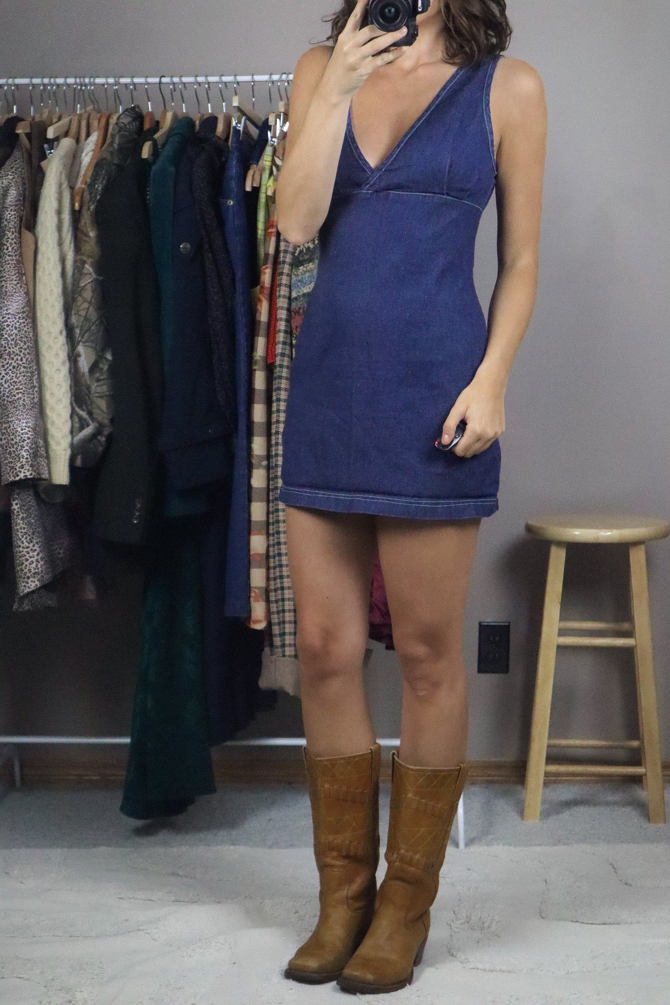 Made in Canada x Vintage x Denim Mini Dress (S)