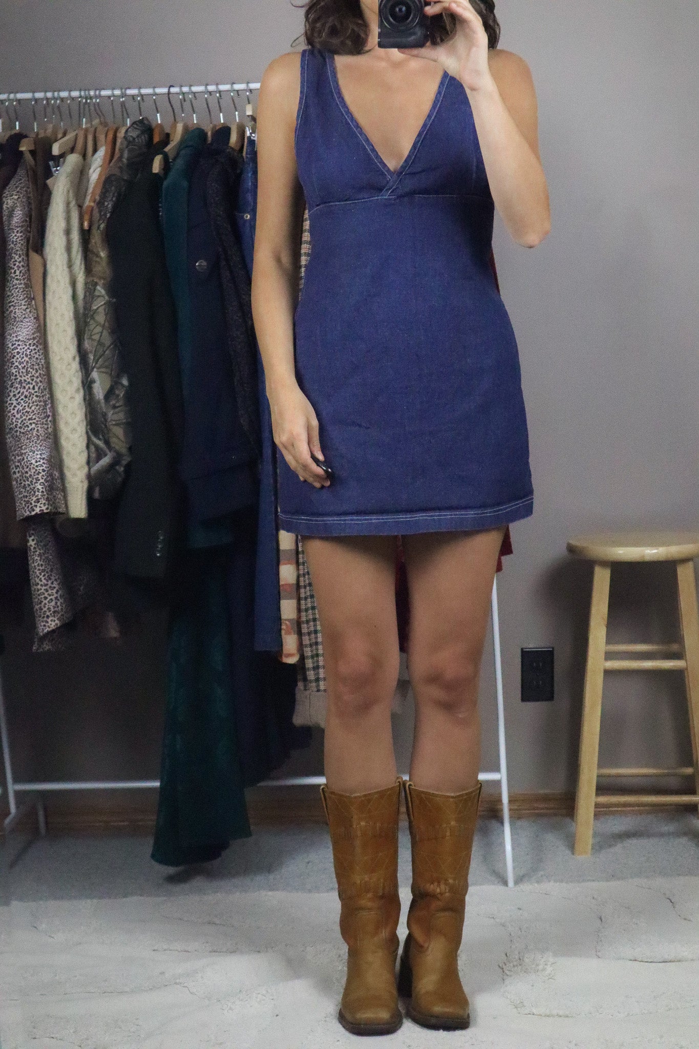 Made in Canada x Vintage x Denim Mini Dress (S)