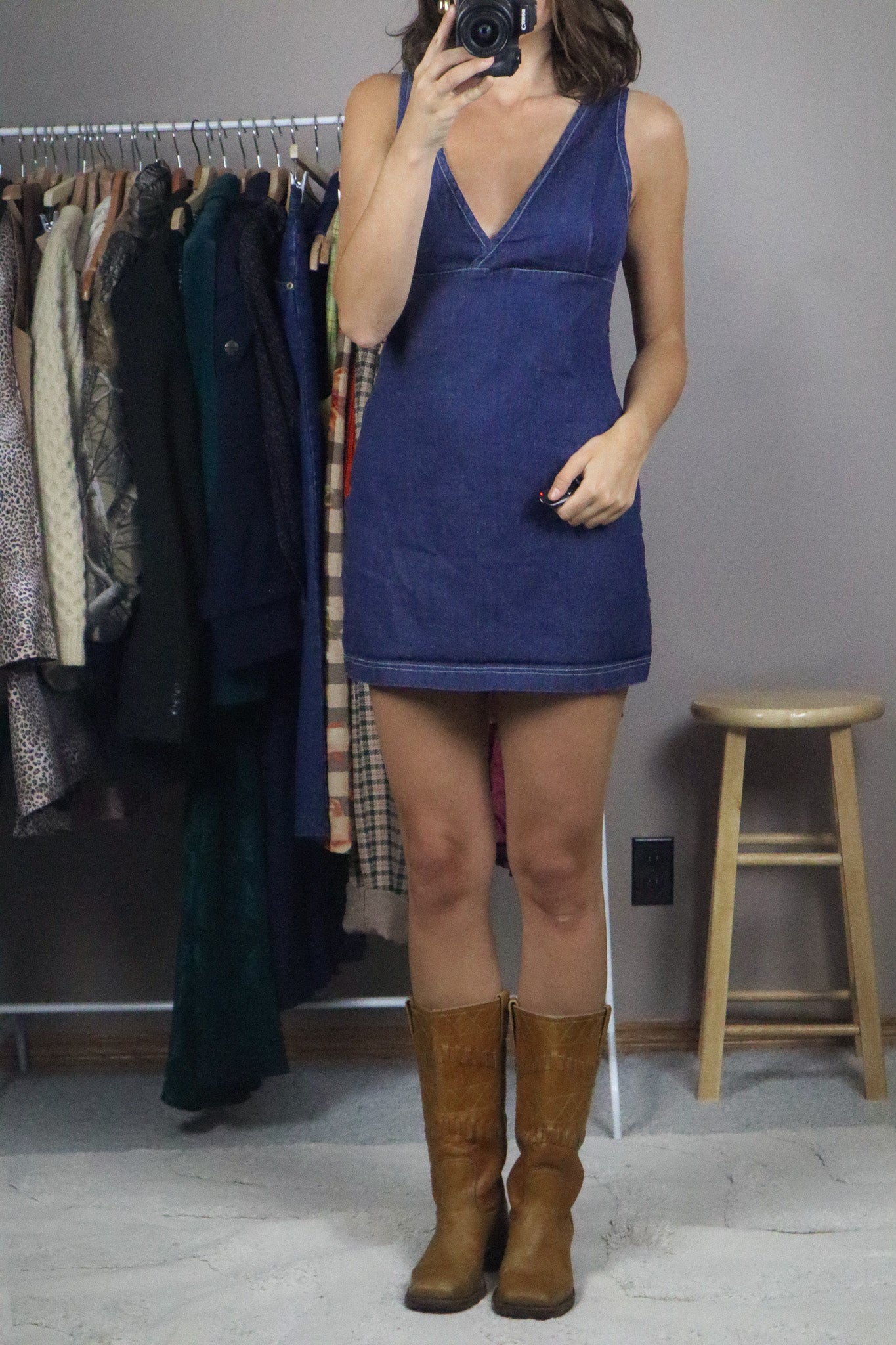 Made in Canada x Vintage x Denim Mini Dress (S)