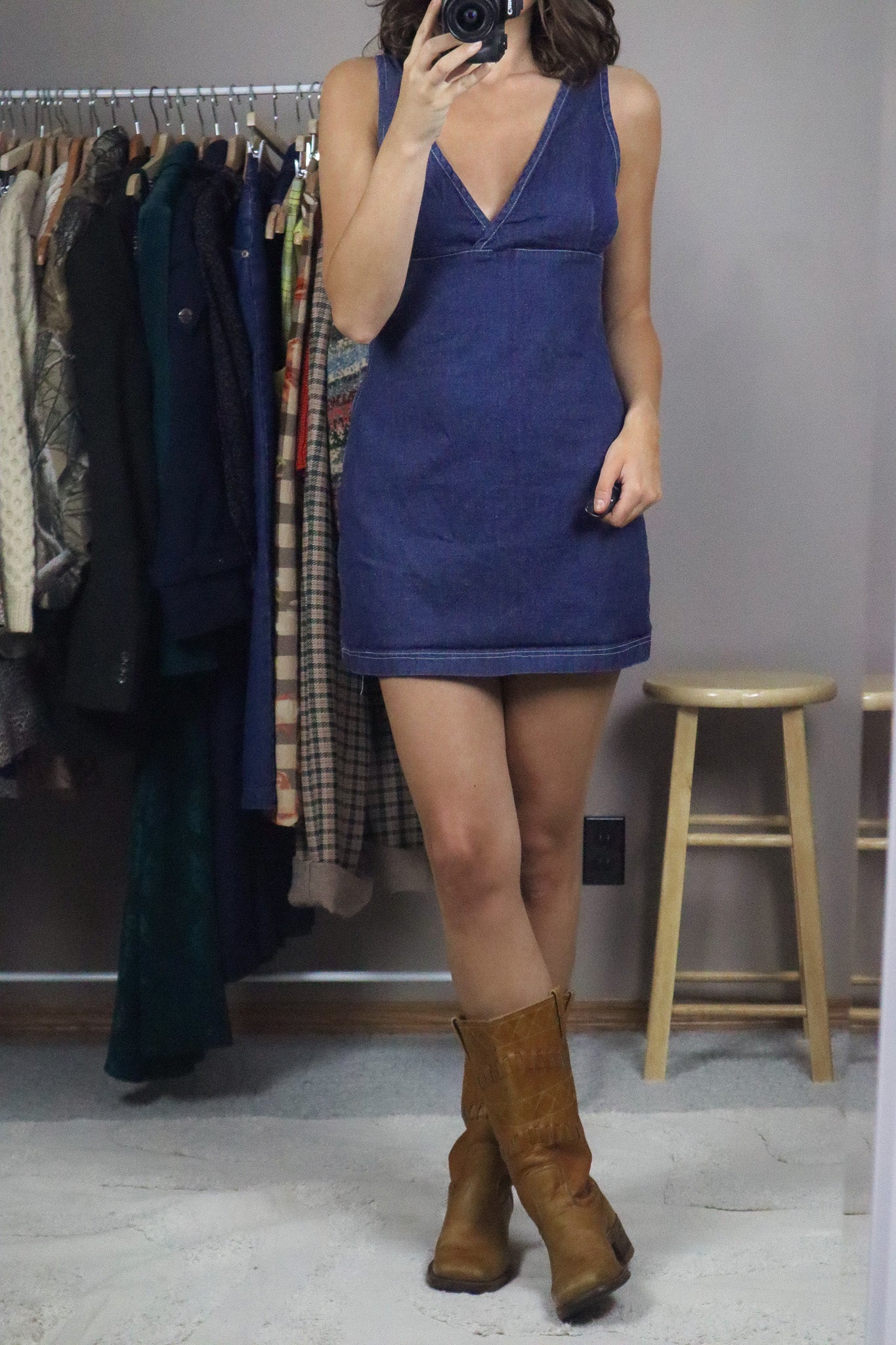 Made in Canada x Vintage x Denim Mini Dress (S)