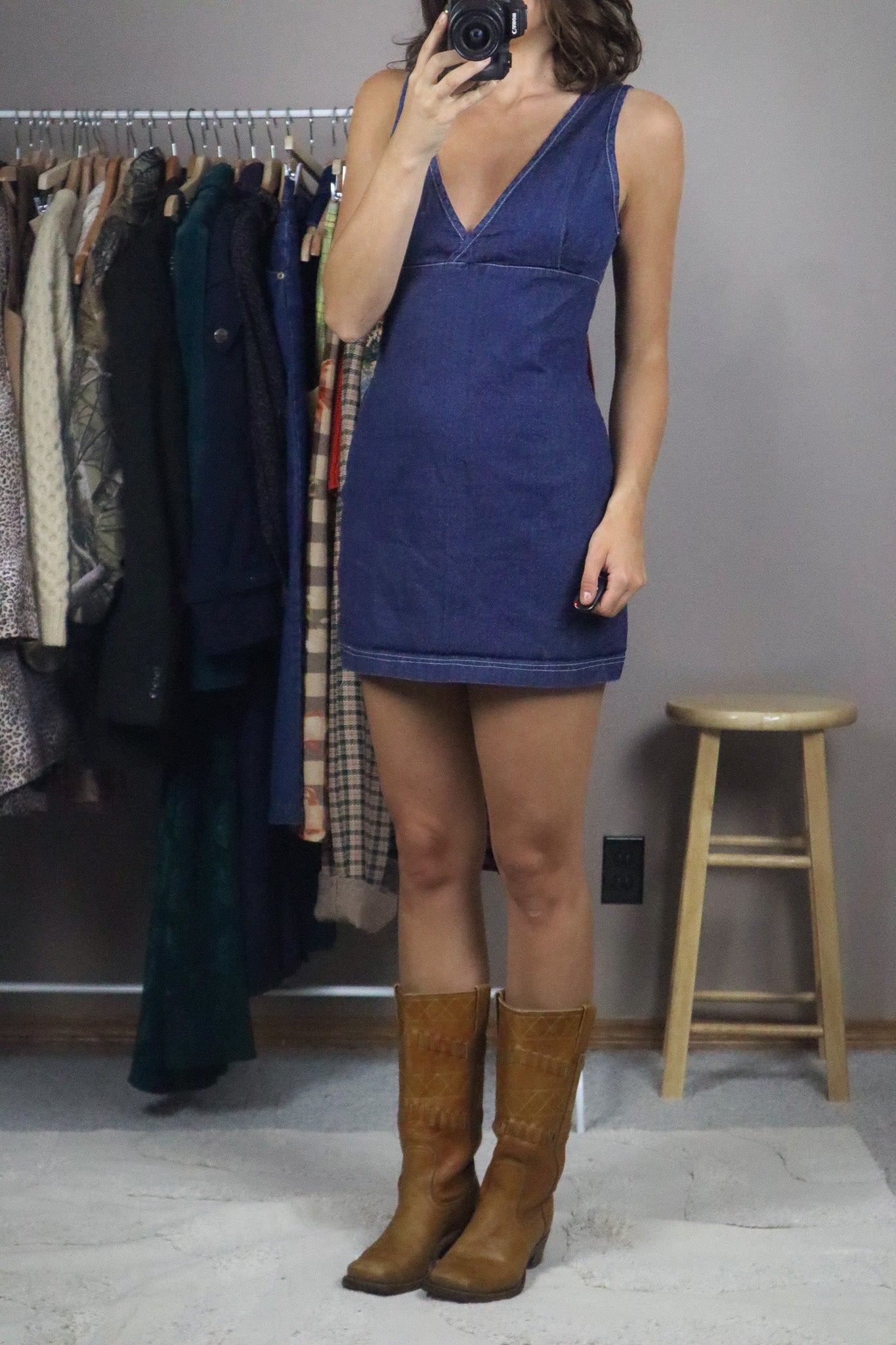 Made in Canada x Vintage x Denim Mini Dress (S)