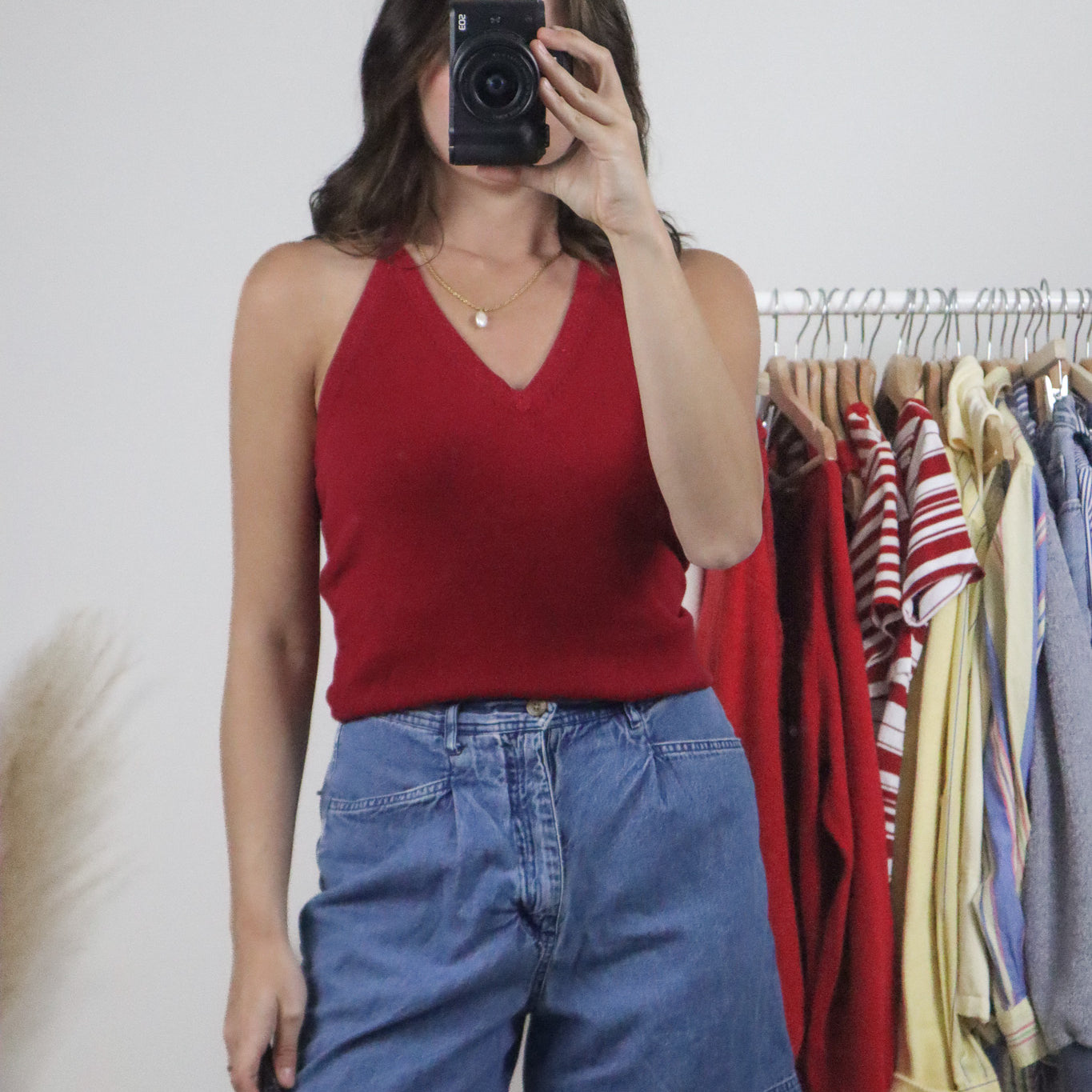Vintage x Shimmer Halter Tank (M)