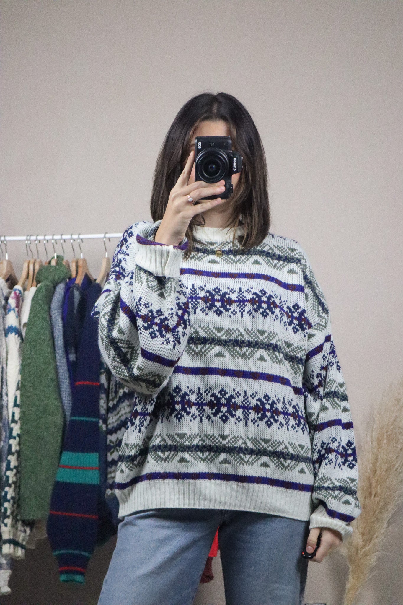 Vintage x Patterned Knit (L)