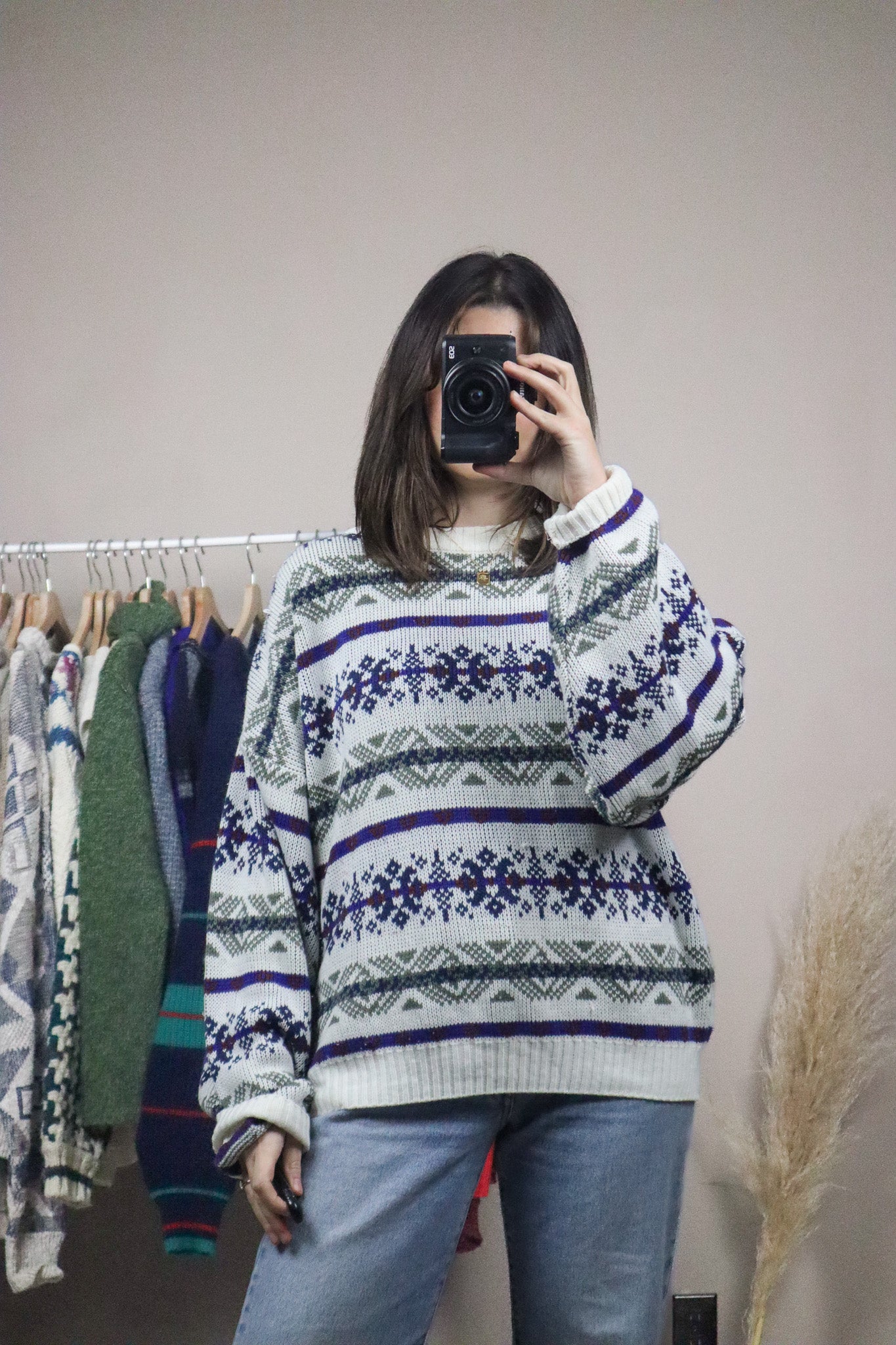 Vintage x Patterned Knit (L)