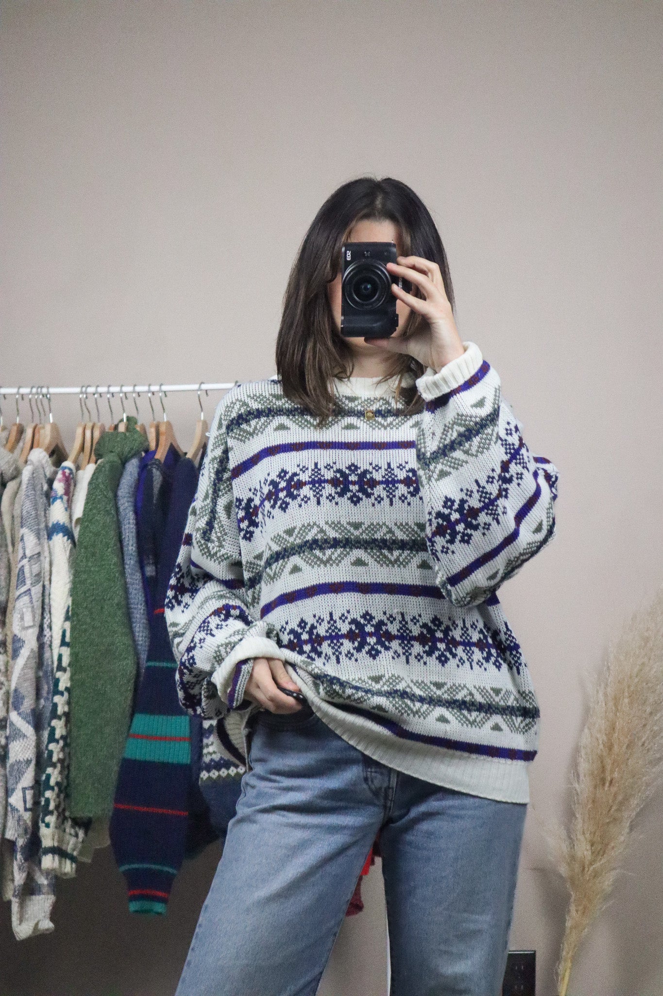 Vintage x Patterned Knit (L)