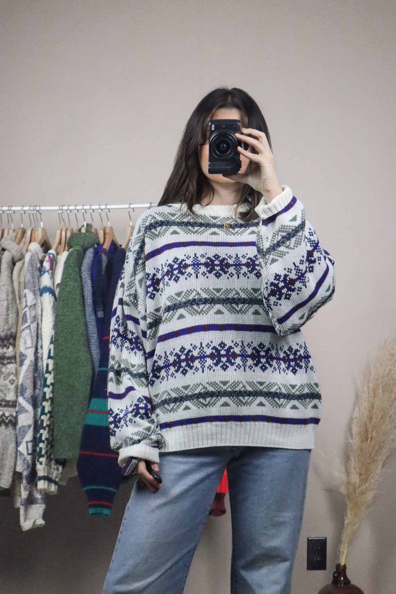 Vintage x Patterned Knit (L)