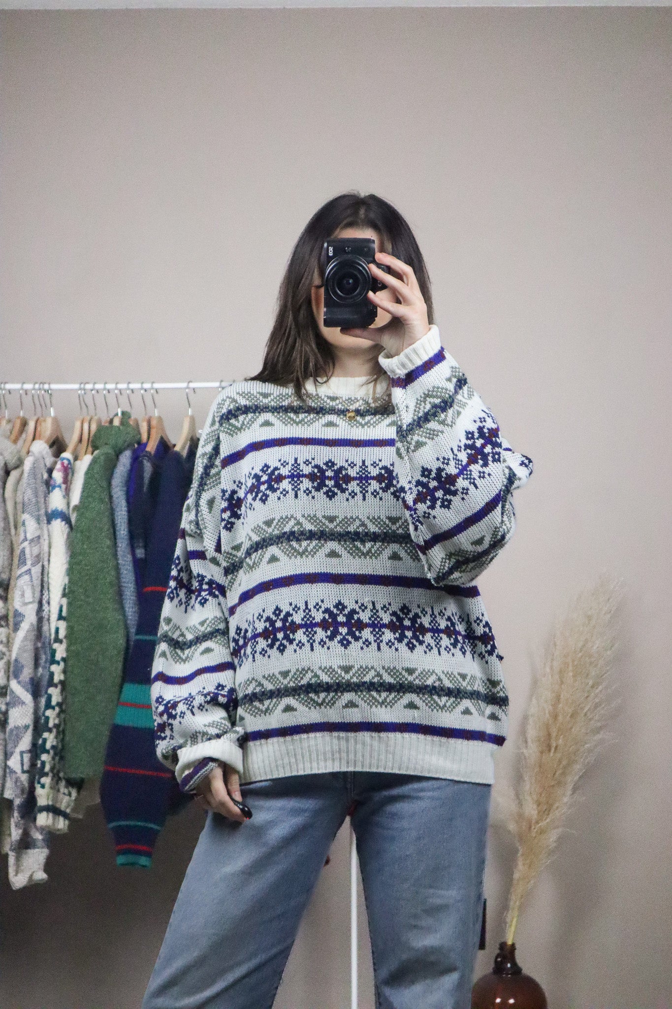 Vintage x Patterned Knit (L)