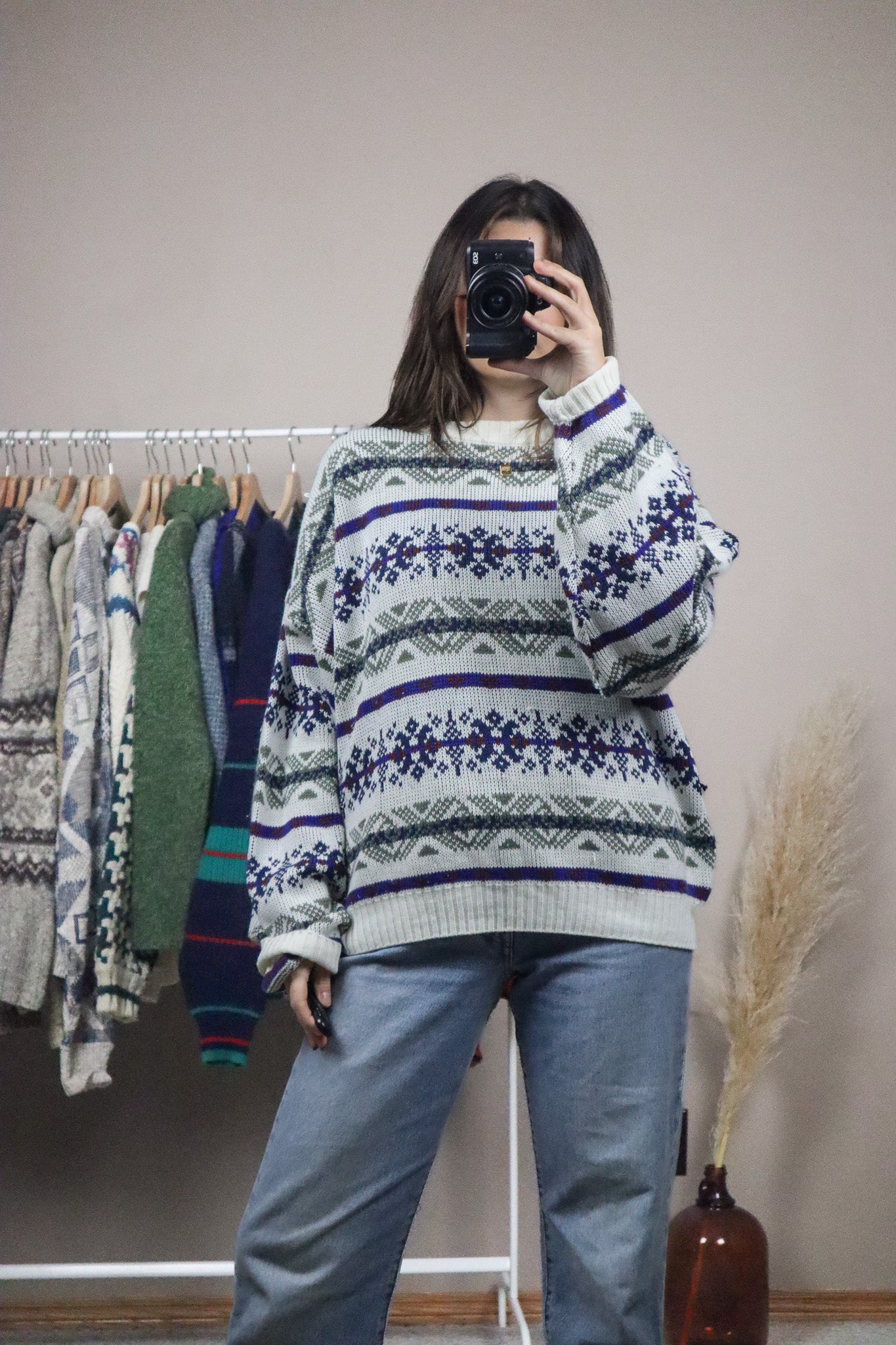 Vintage x Patterned Knit (L)