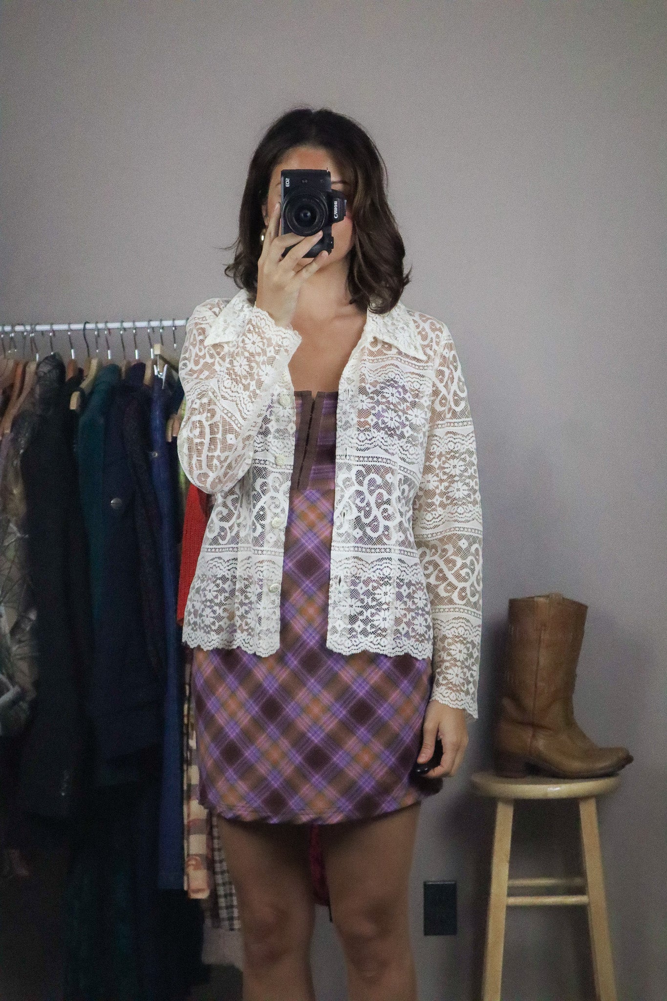 Vintage x Lace Blouse (XS/S)