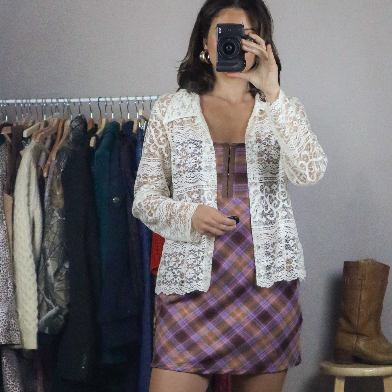 Vintage x Lace Blouse (XS/S)