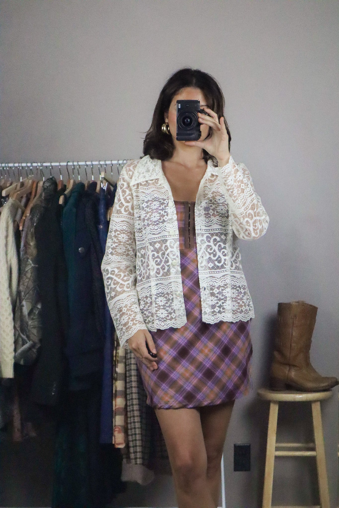 Vintage x Lace Blouse (XS/S)