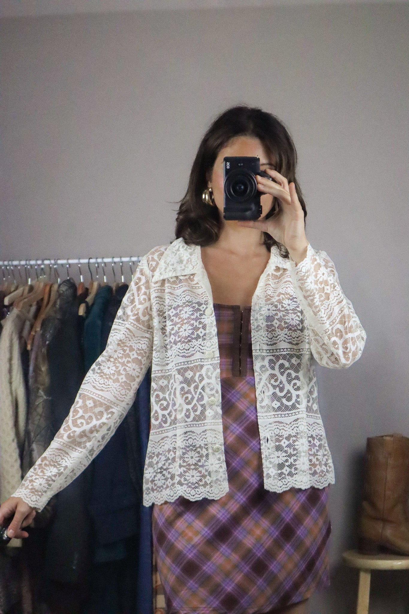 Vintage x Lace Blouse (XS/S)