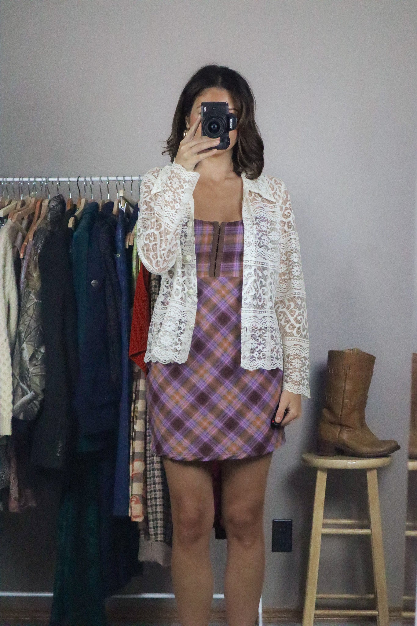 Vintage x Lace Blouse (XS/S)