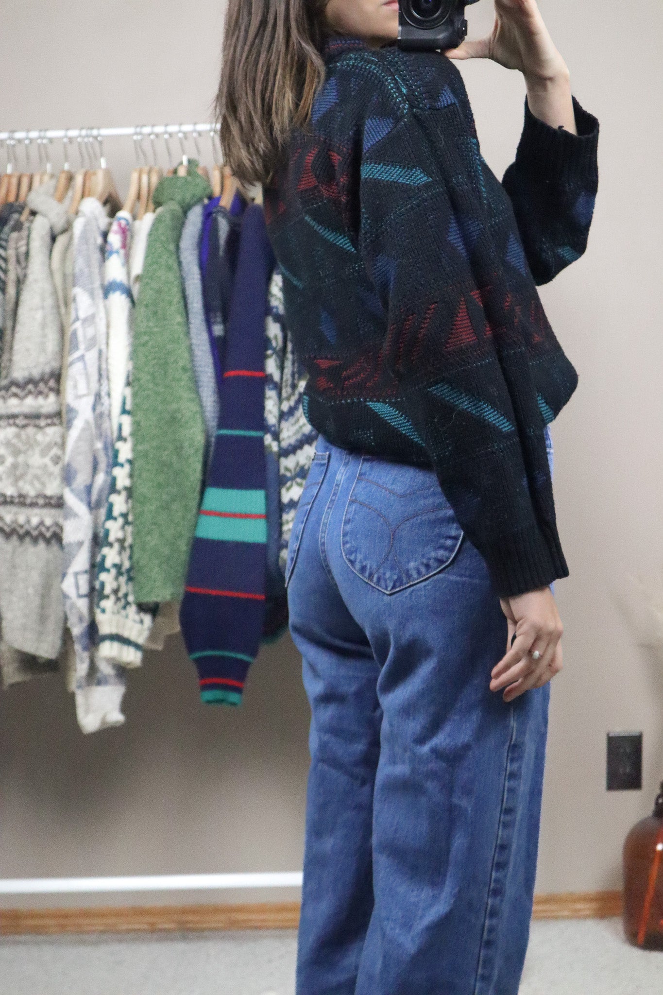 Vintage x Patterned Sweater (S)