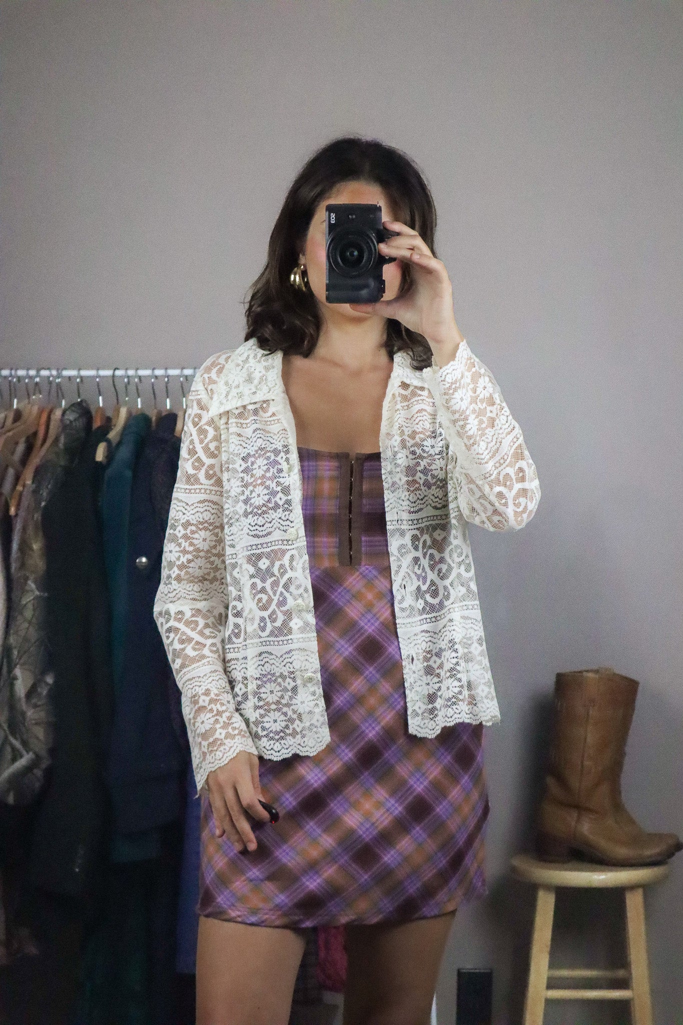 Vintage x Lace Blouse (XS/S)