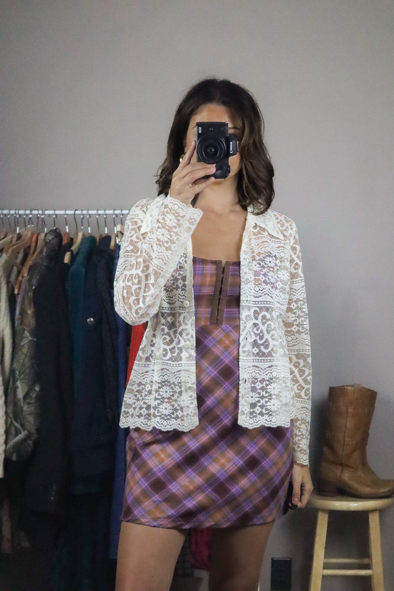 Vintage x Lace Blouse (XS/S)