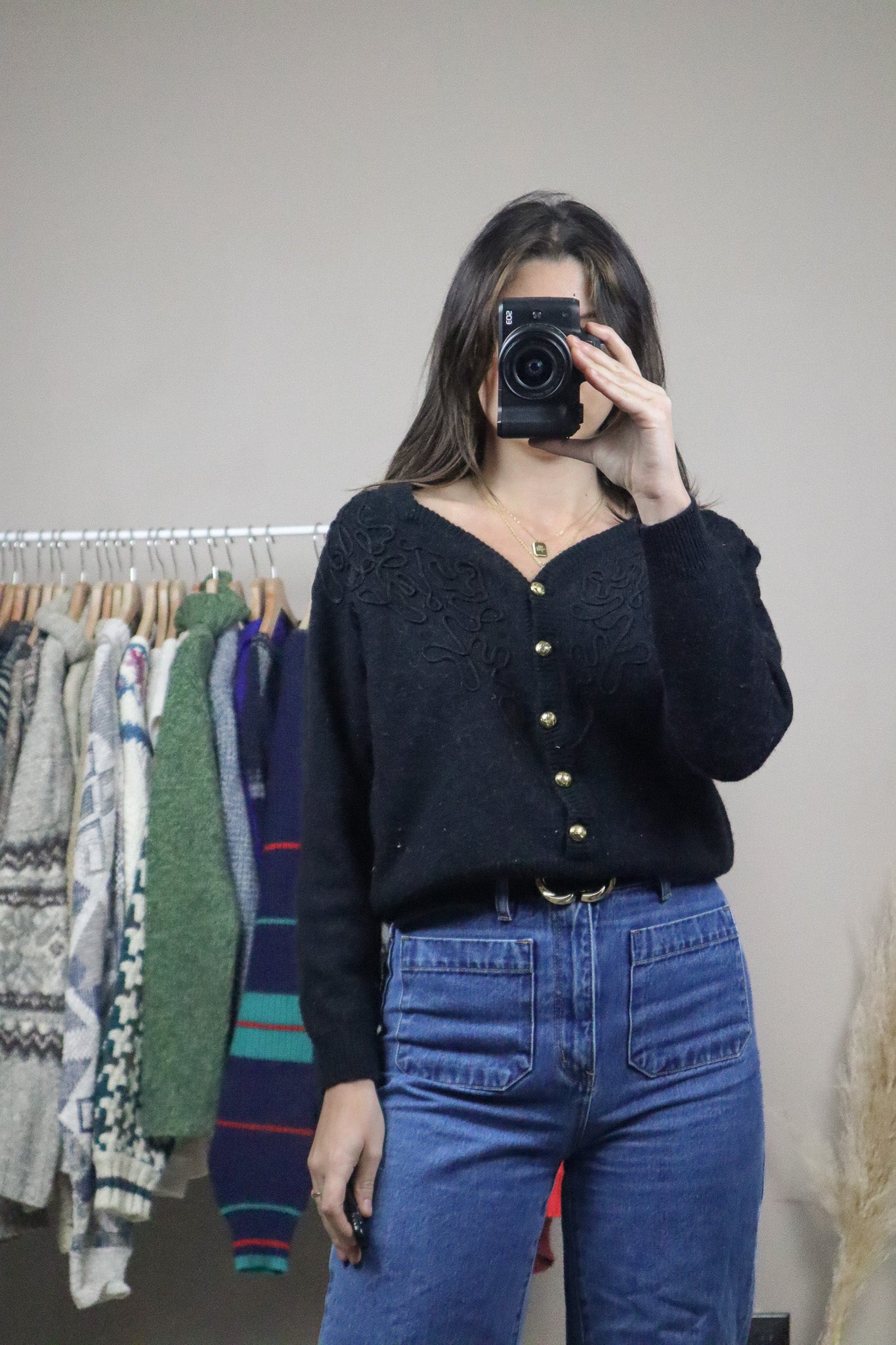 Vintage x Wool Blend Textured Cardigan (S/M)