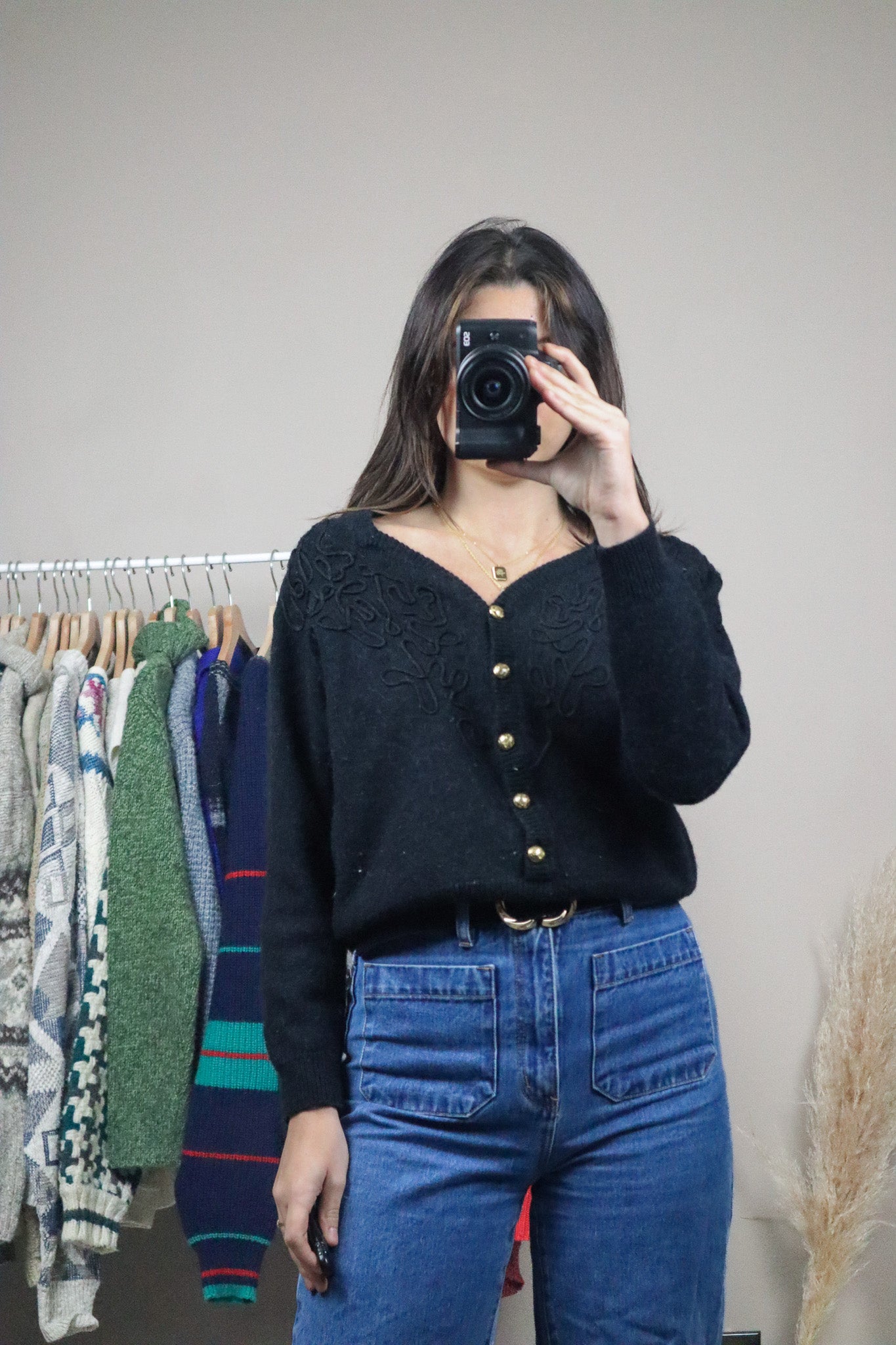 Vintage x Wool Blend Textured Cardigan (S/M)