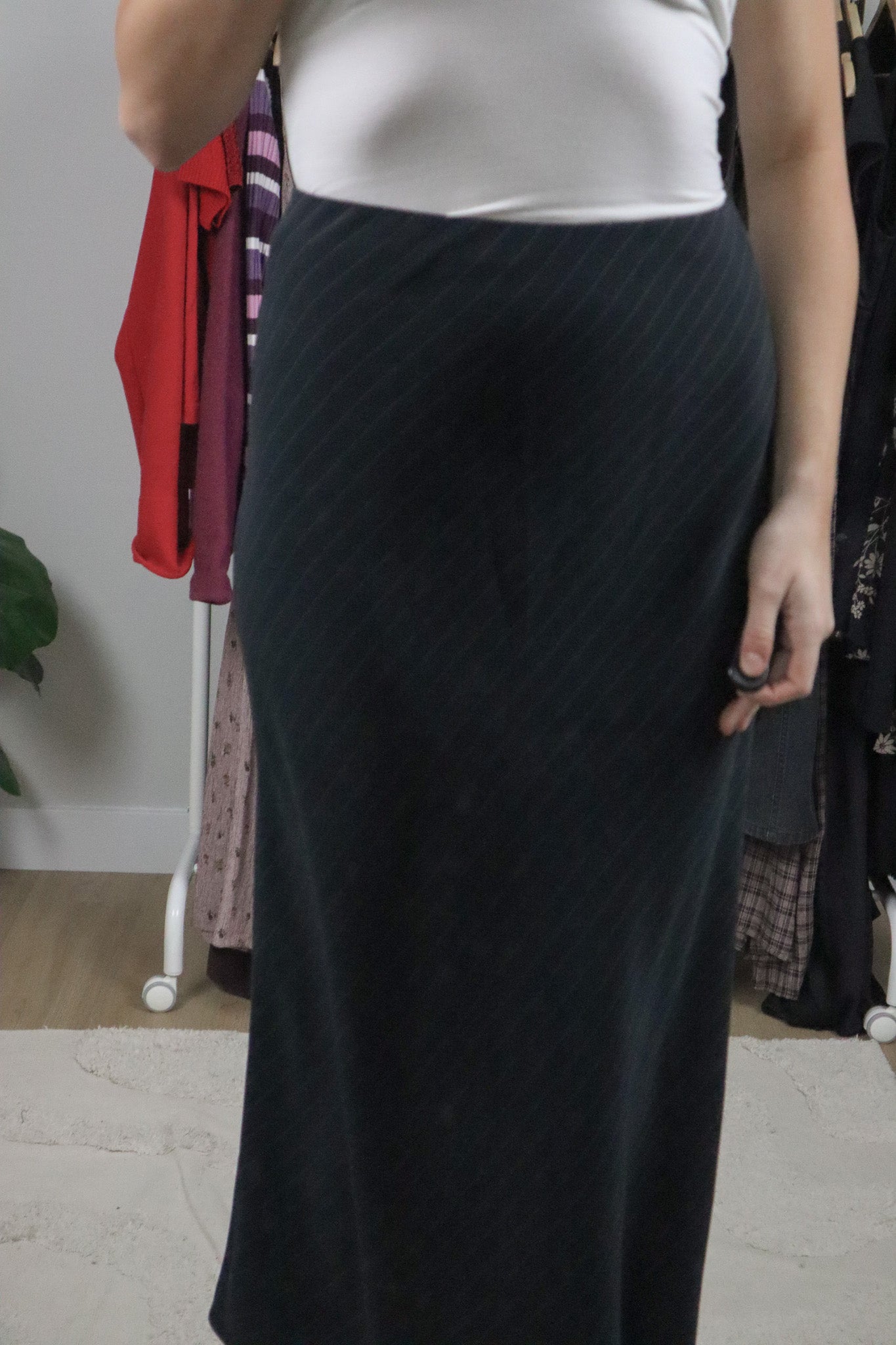 Vintage x Pinstrip Maxi Skirt (4/6)