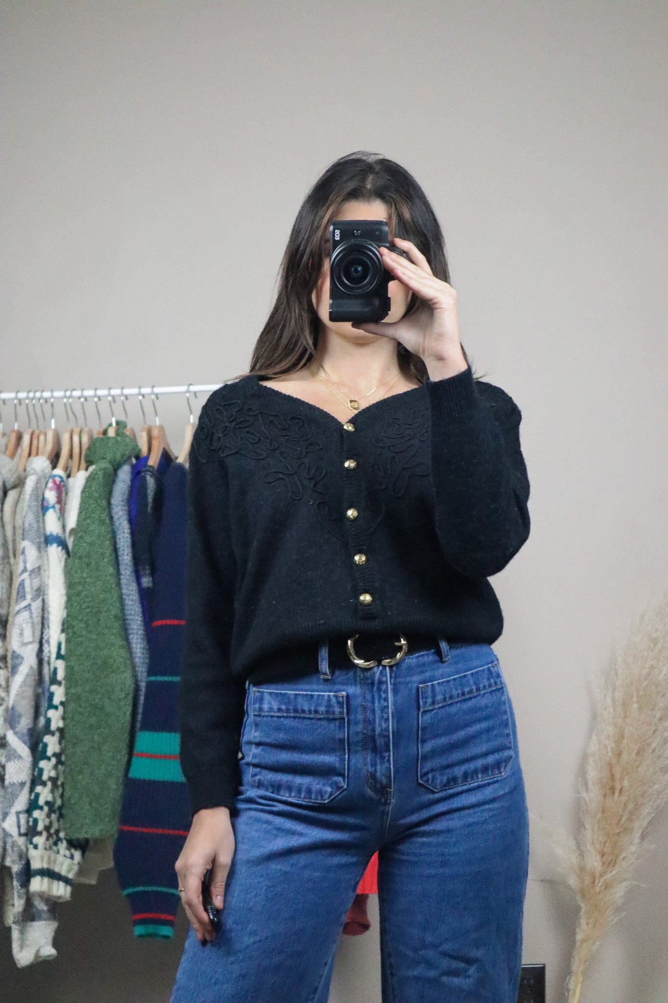 Vintage x Wool Blend Textured Cardigan (S/M)