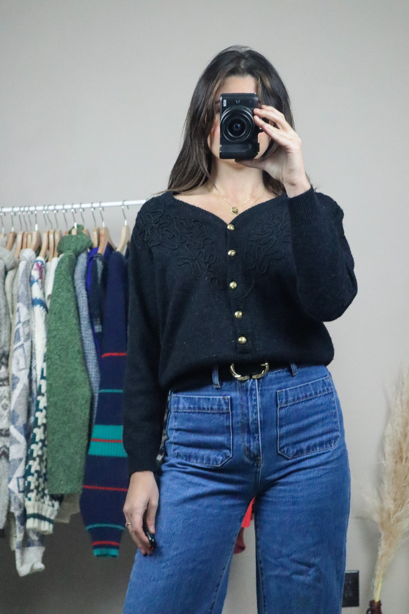 Vintage x Wool Blend Textured Cardigan (S/M)