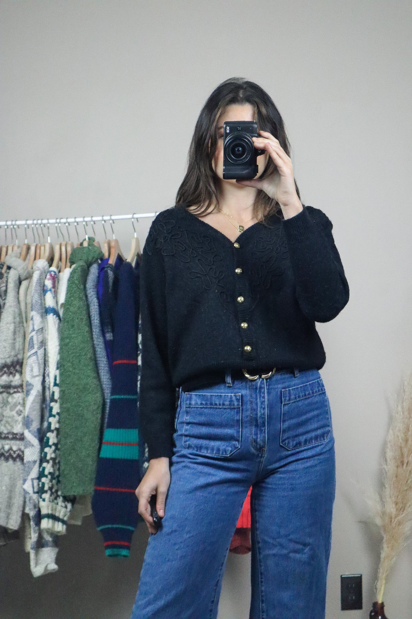 Vintage x Wool Blend Textured Cardigan (S/M)
