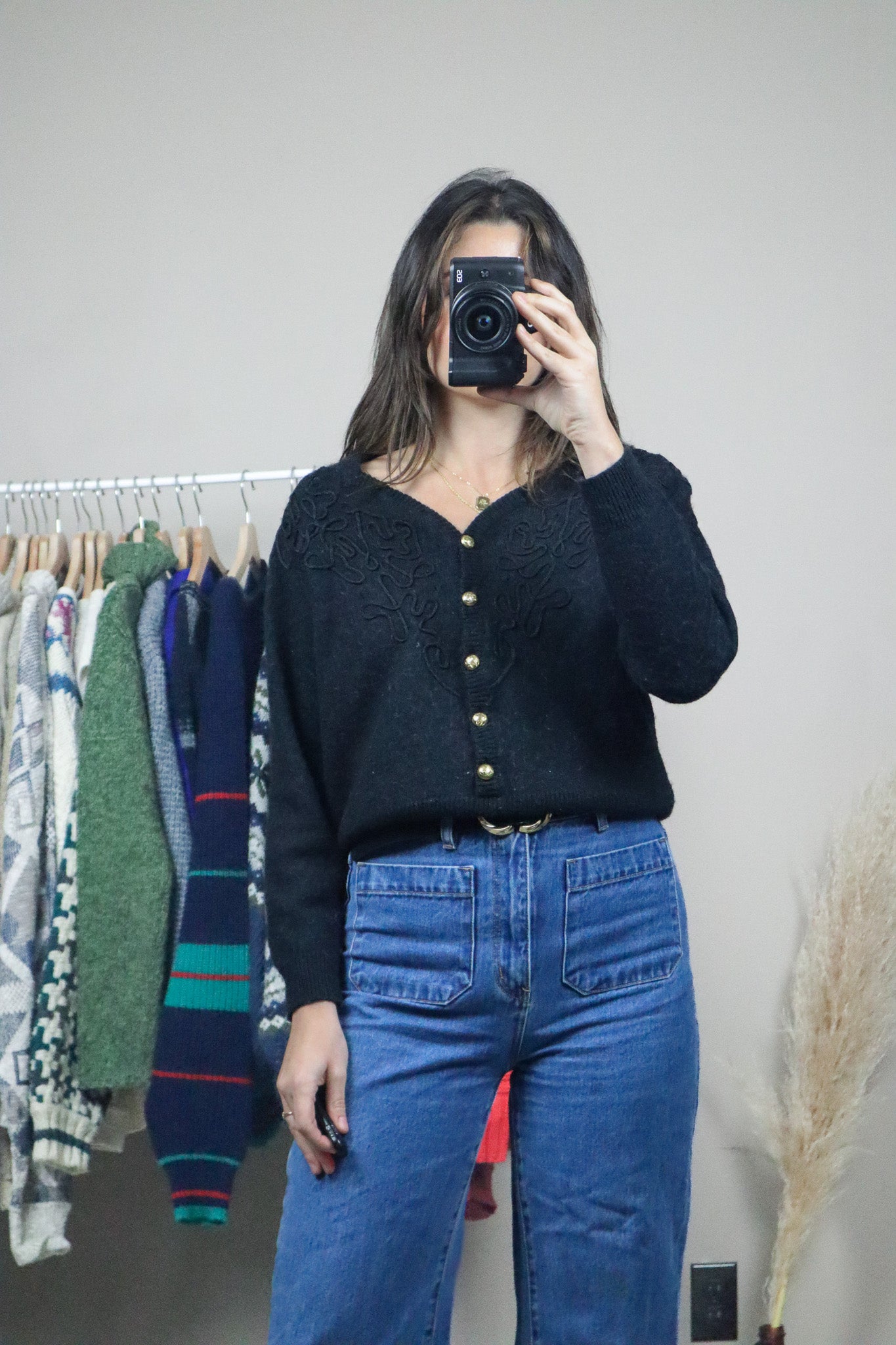 Vintage x Wool Blend Textured Cardigan (S/M)