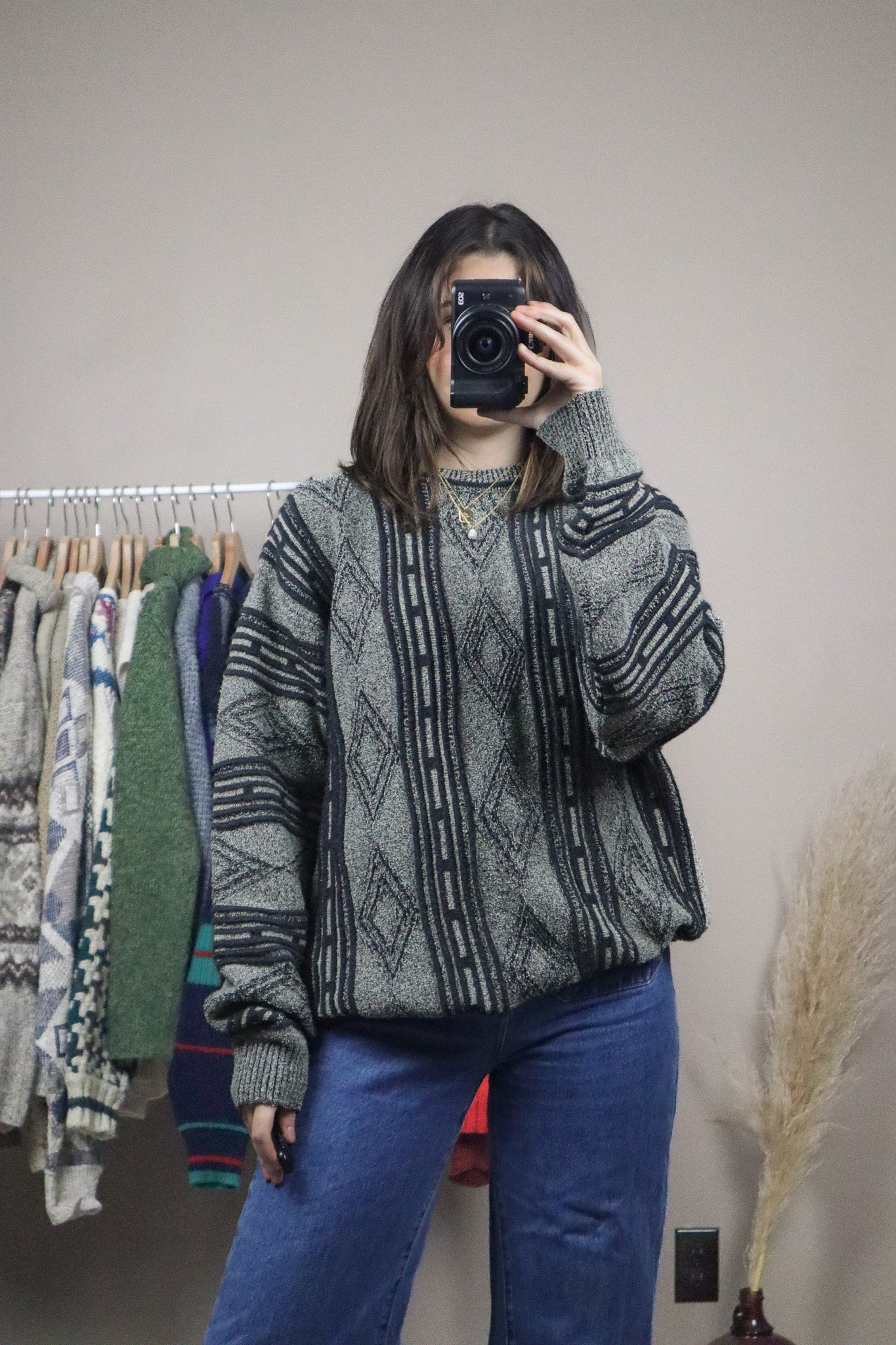 Made in Canada x Vintage x Wool Blend Textured Knit (L/XL)