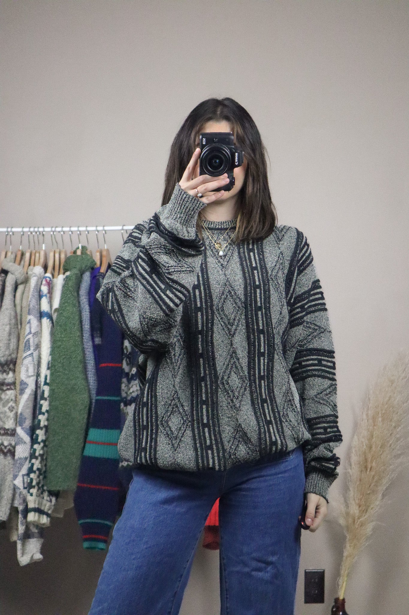 Made in Canada x Vintage x Wool Blend Textured Knit (L/XL)