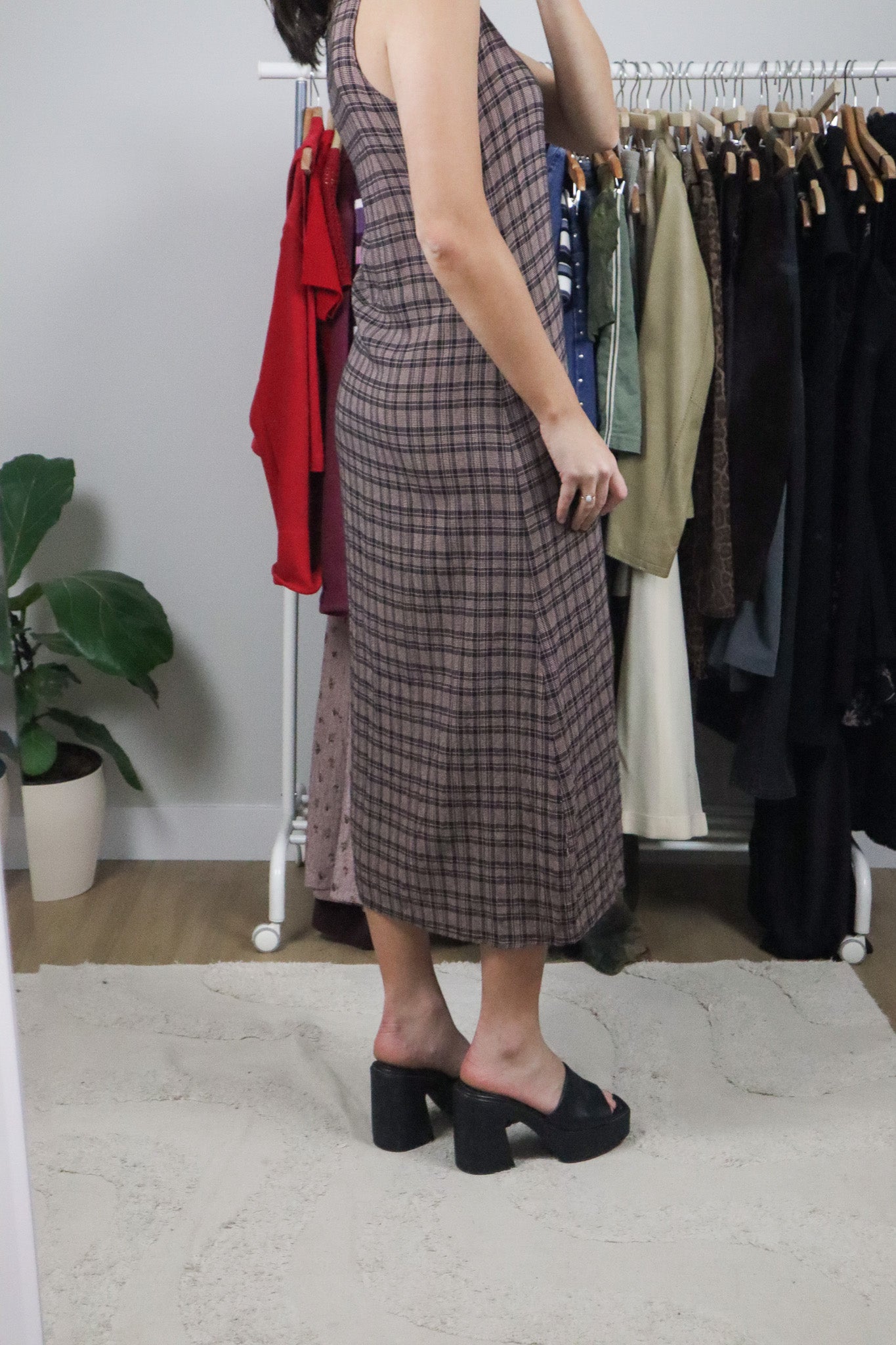 Vintage x Plaid Maxi Dress (6/8)
