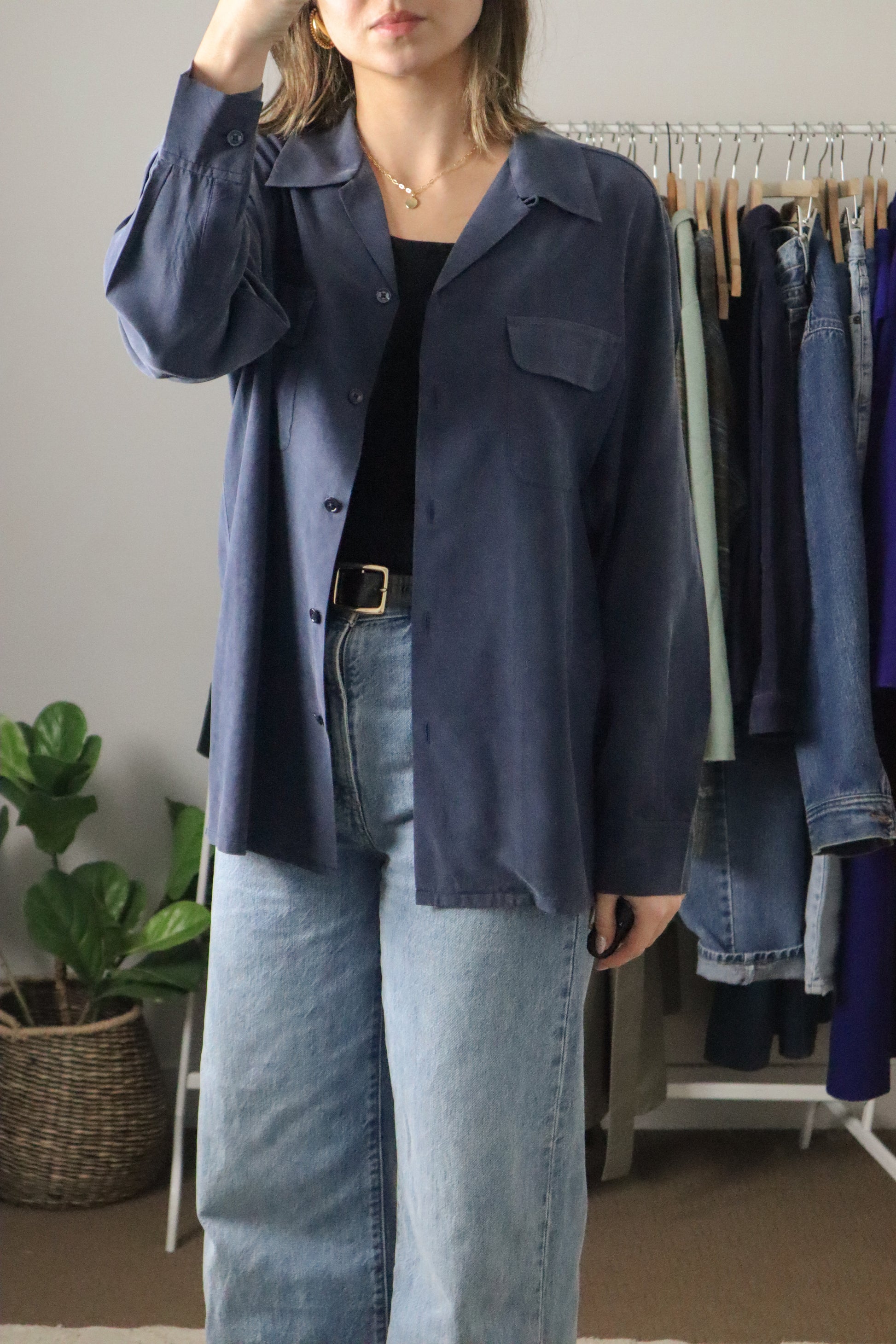Tommy Bahama x Silk Button Up (M)