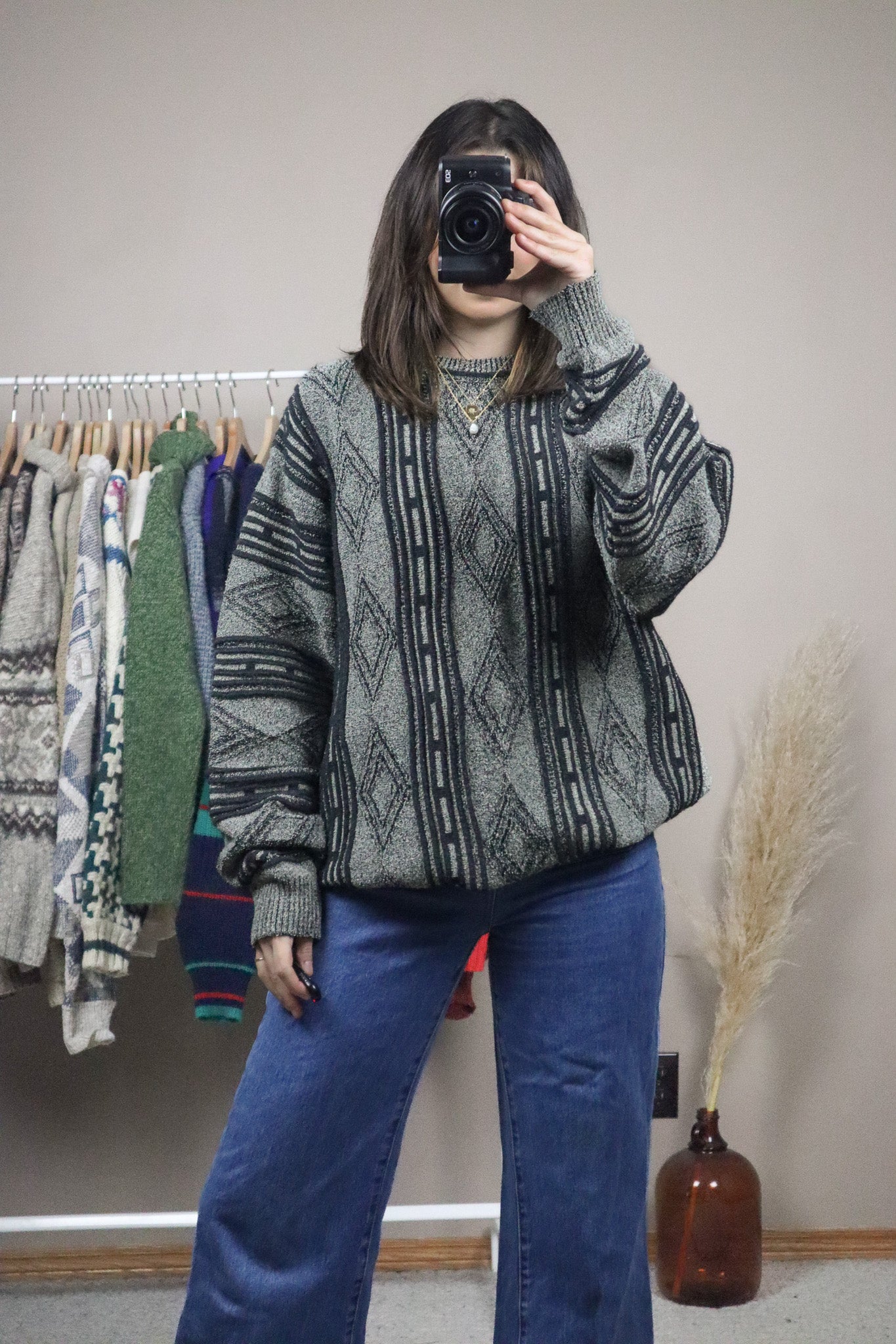 Made in Canada x Vintage x Wool Blend Textured Knit (L/XL)