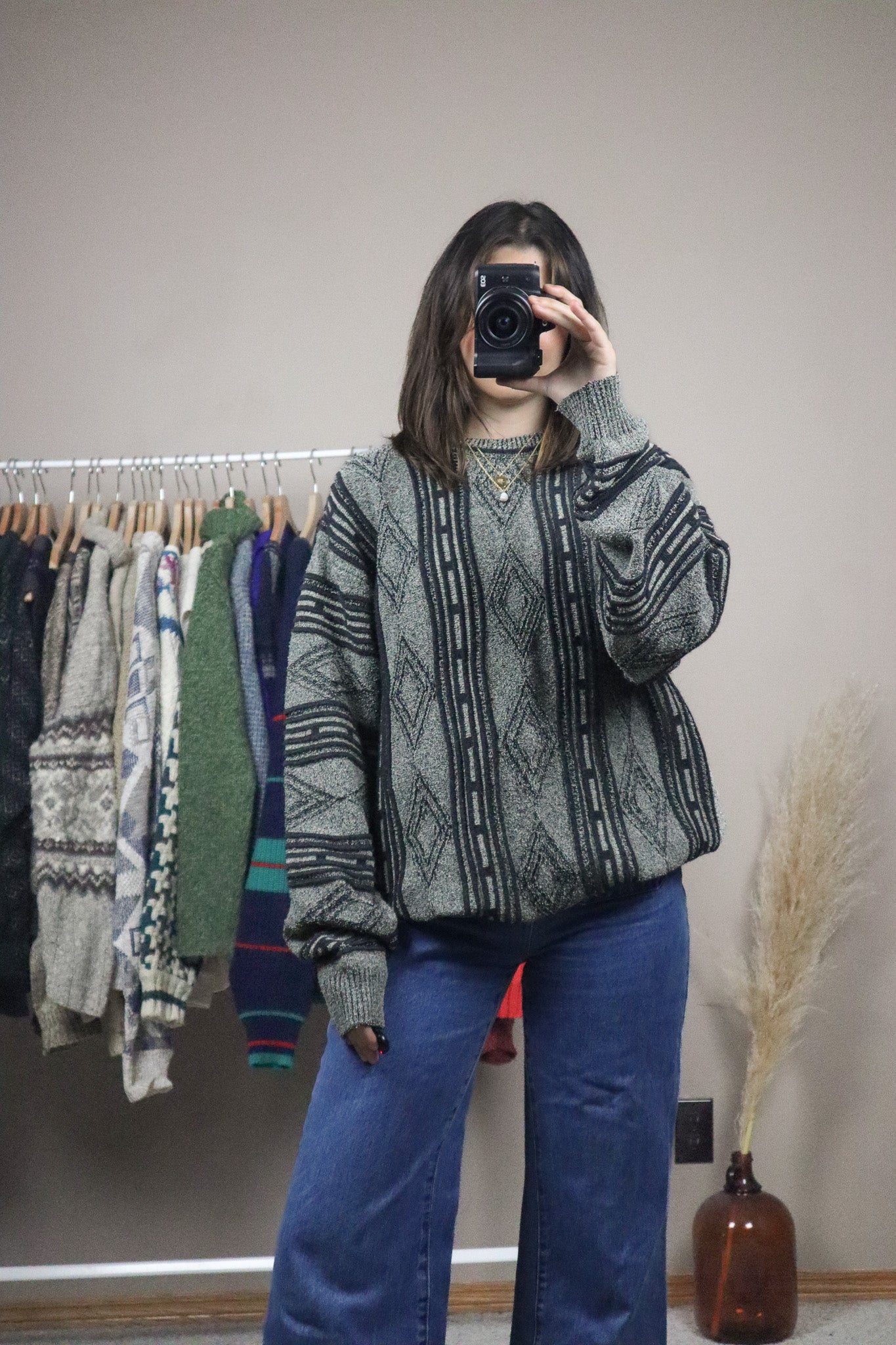 Made in Canada x Vintage x Wool Blend Textured Knit (L/XL)