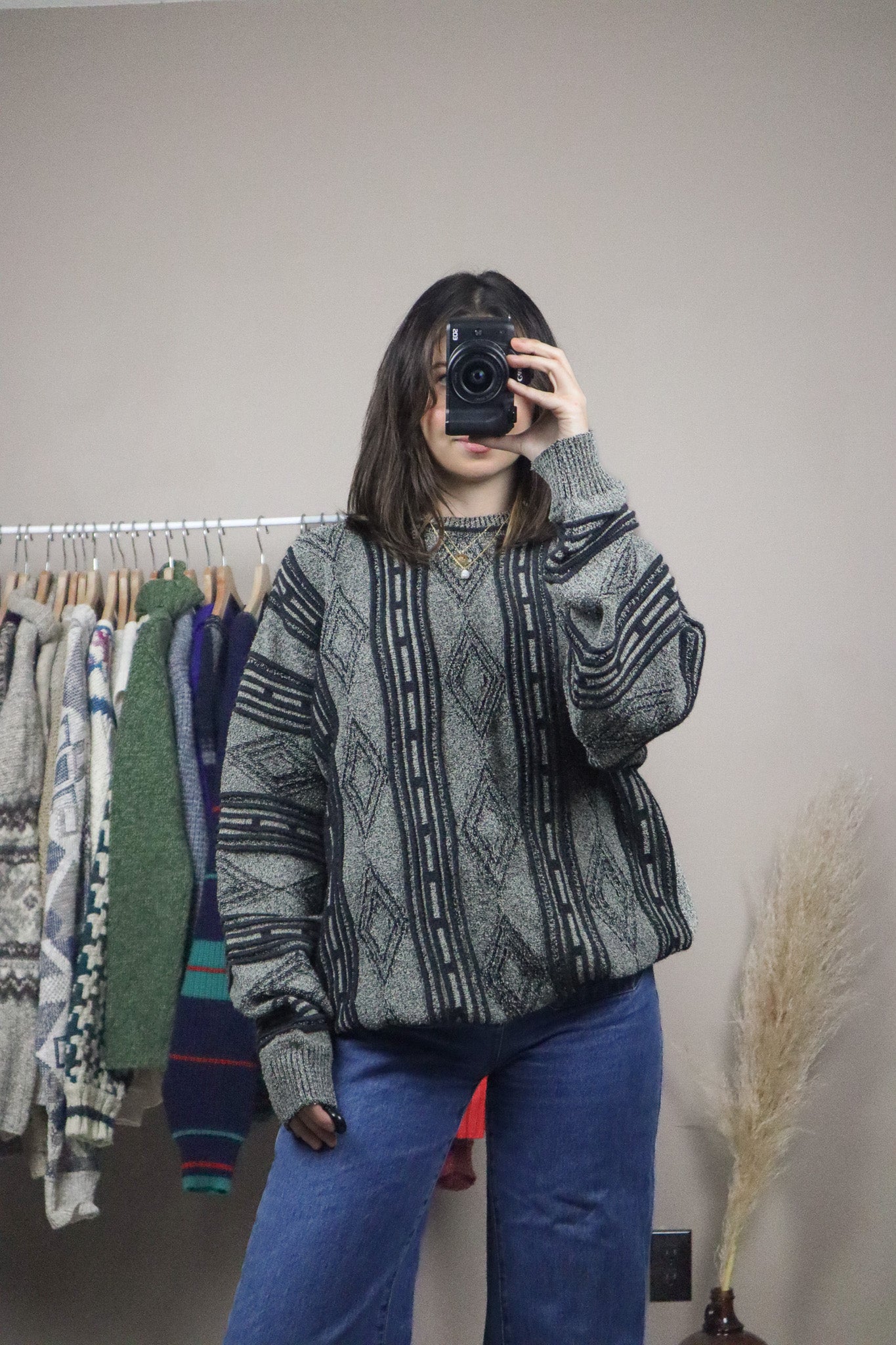 Made in Canada x Vintage x Wool Blend Textured Knit (L/XL)