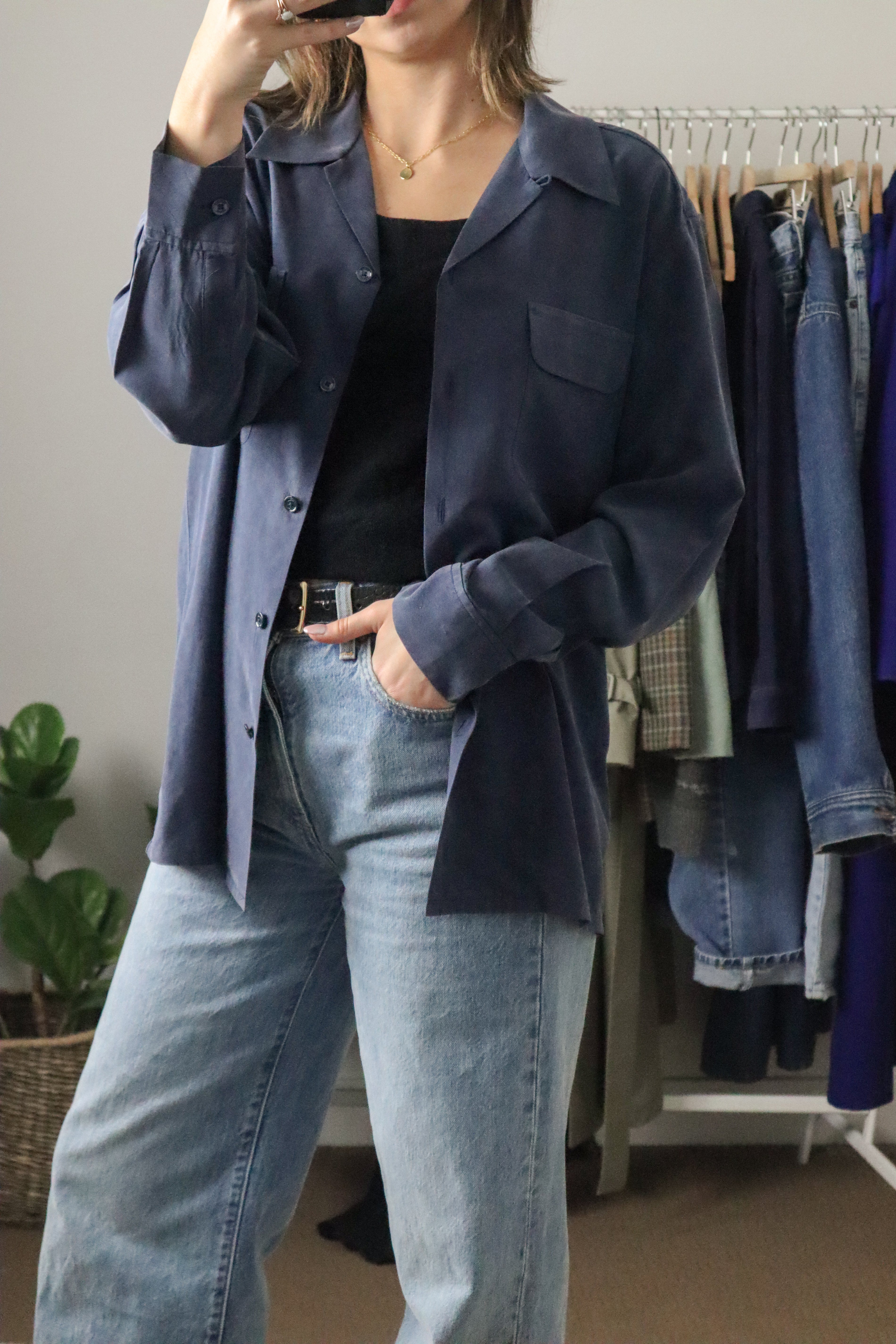 Tommy Bahama x Silk Button Up (M)