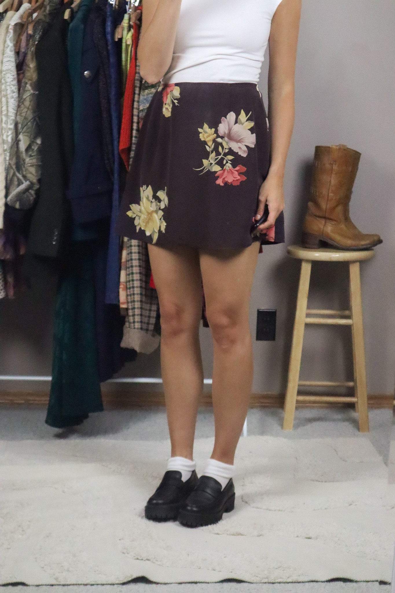 Made in Canada x Vintage x Floral Mini Skirt (8)