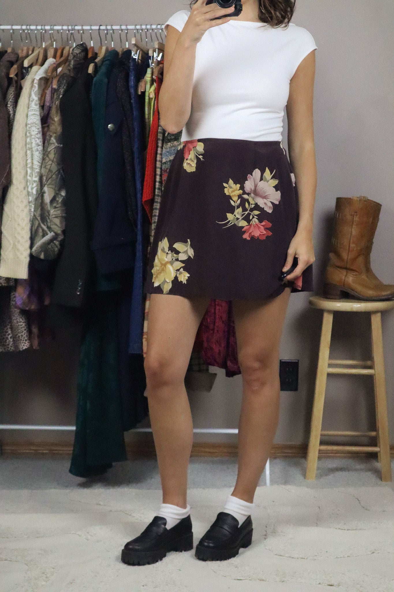 Made in Canada x Vintage x Floral Mini Skirt (8)