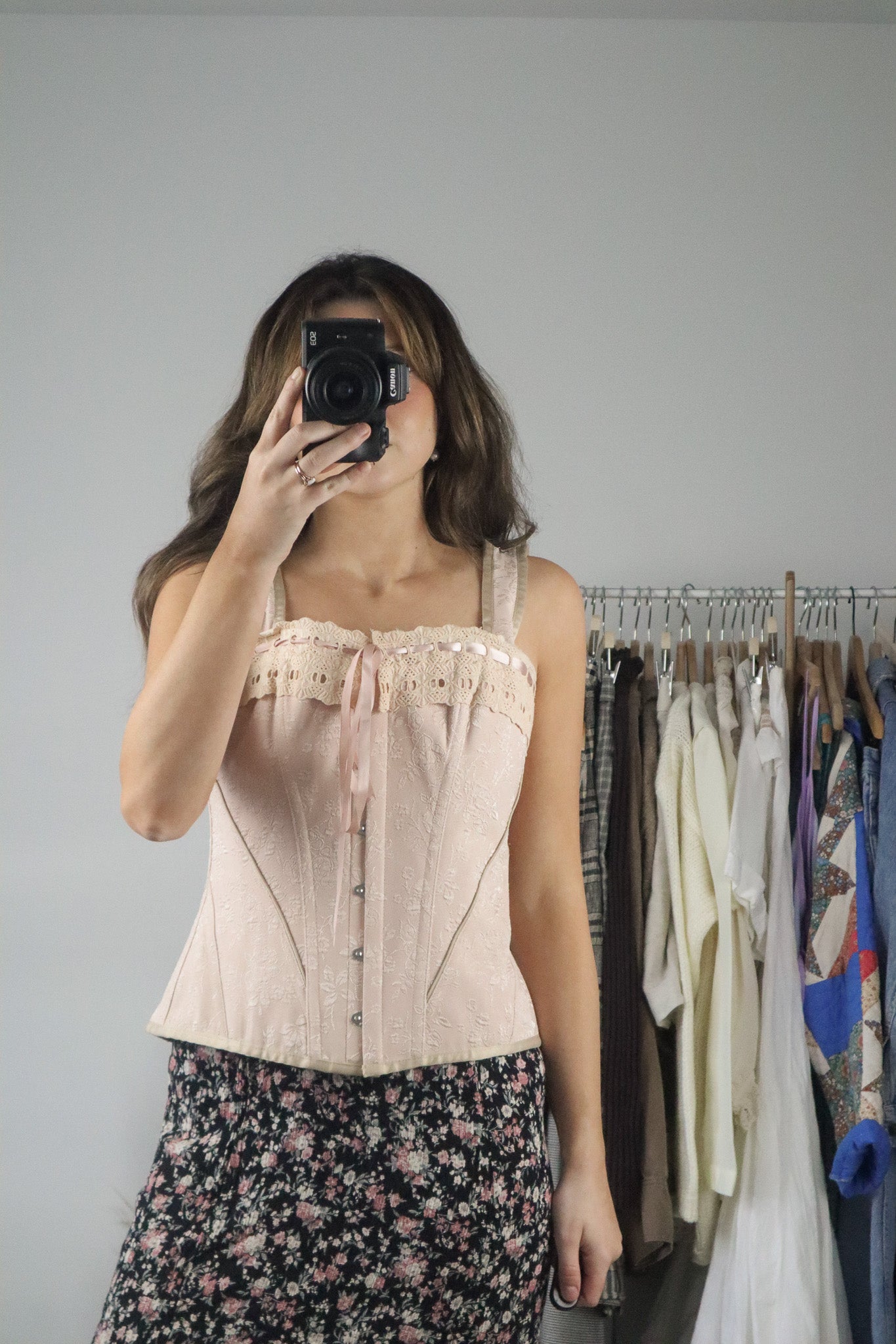 Modern x Lace Trim Corset (L)