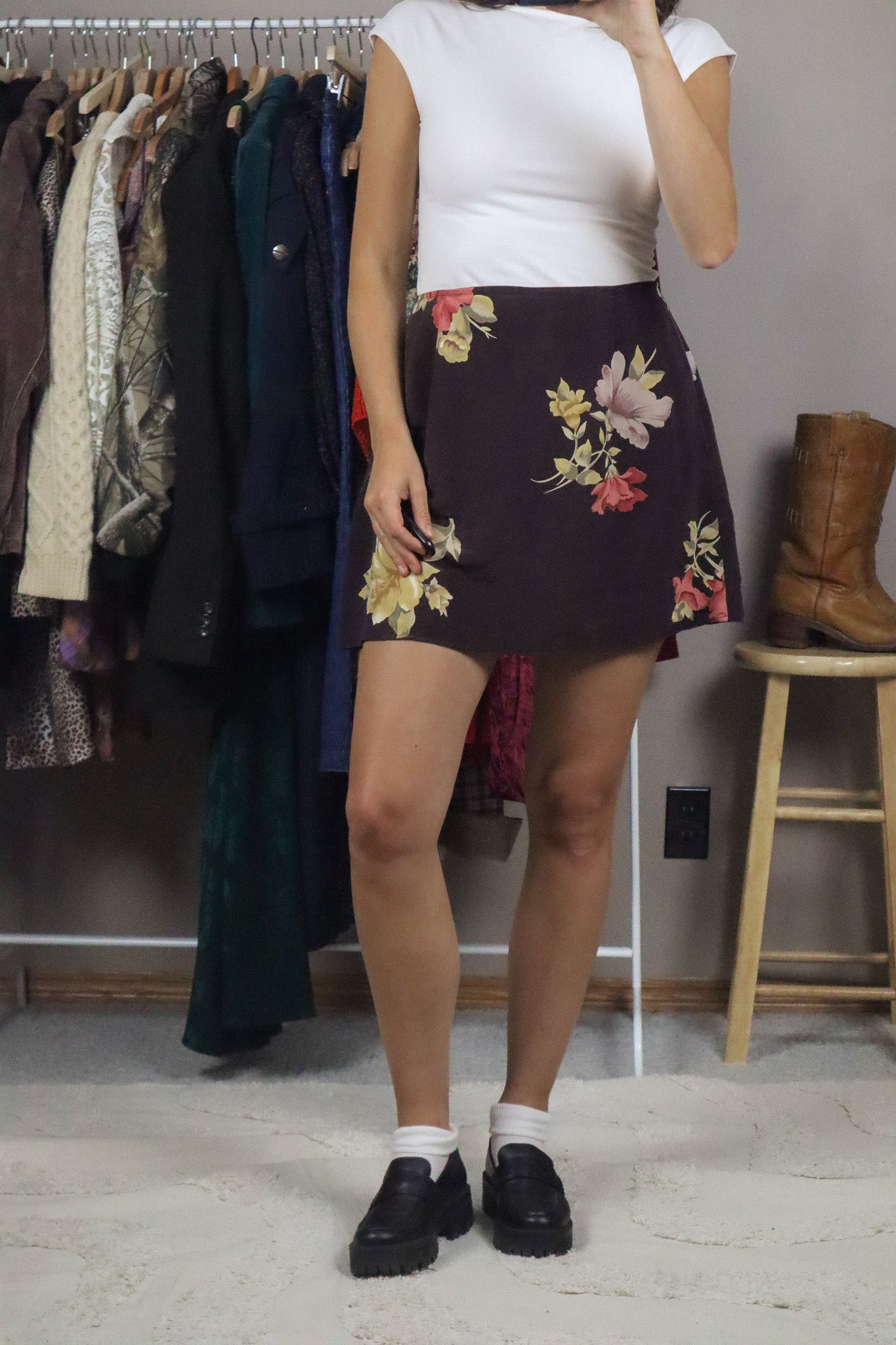 Made in Canada x Vintage x Floral Mini Skirt (8)