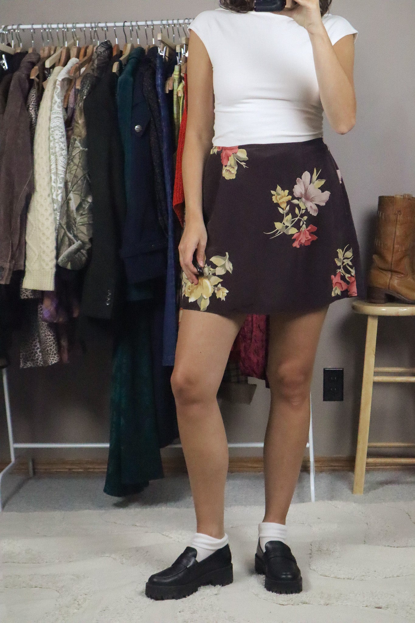Made in Canada x Vintage x Floral Mini Skirt (8)