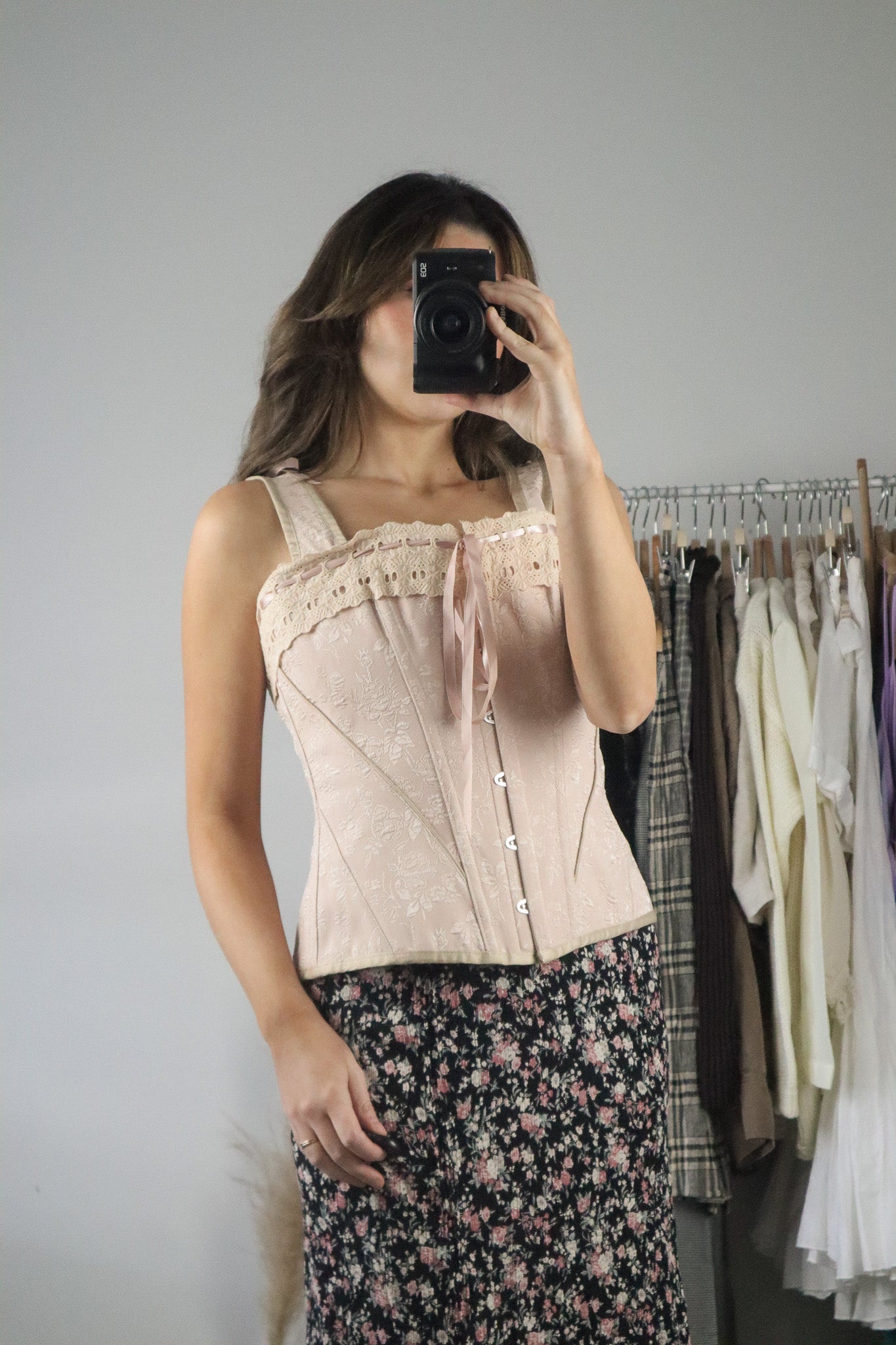 Modern x Lace Trim Corset (L)