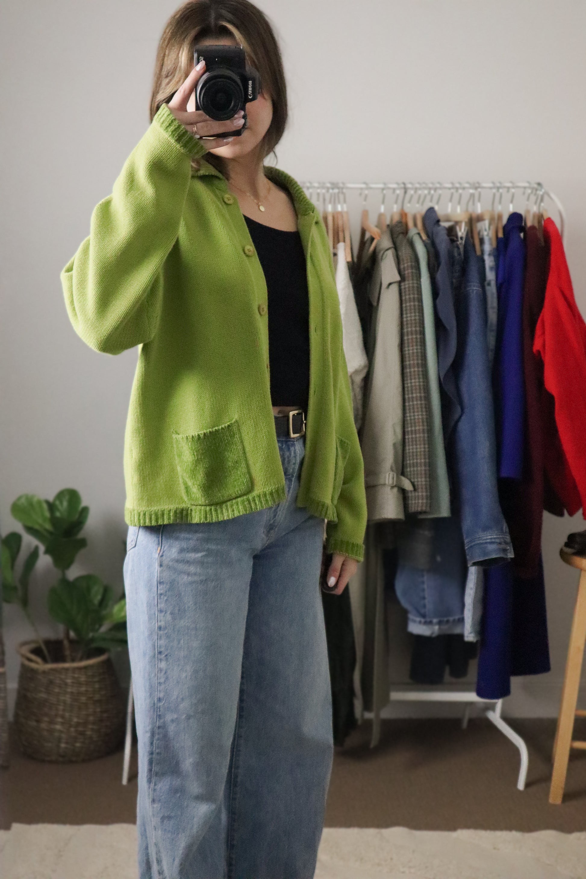 Vintage x Collared Cardigan (S/M)